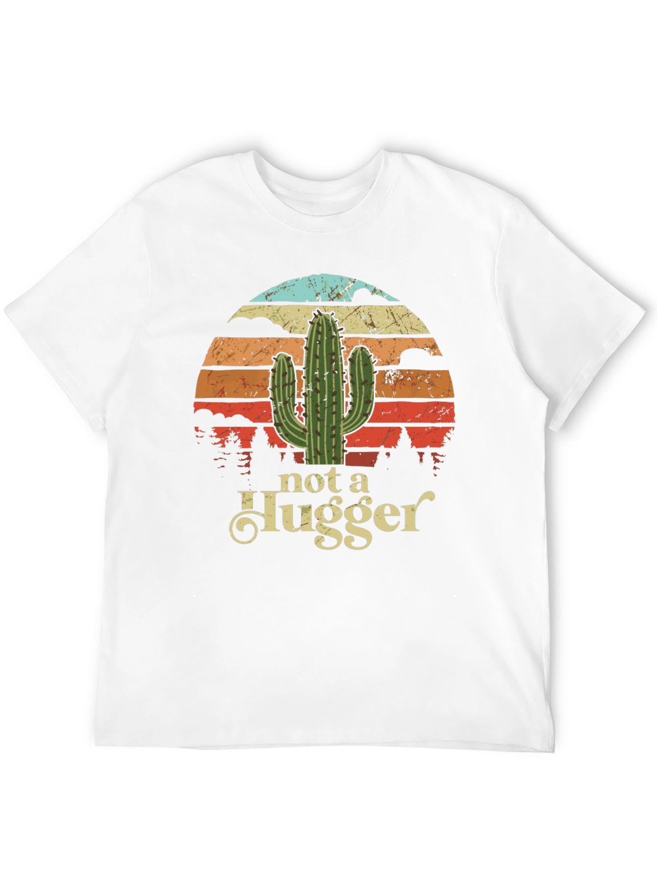 Not a Hugger Cactus Graphic T-Shirt
