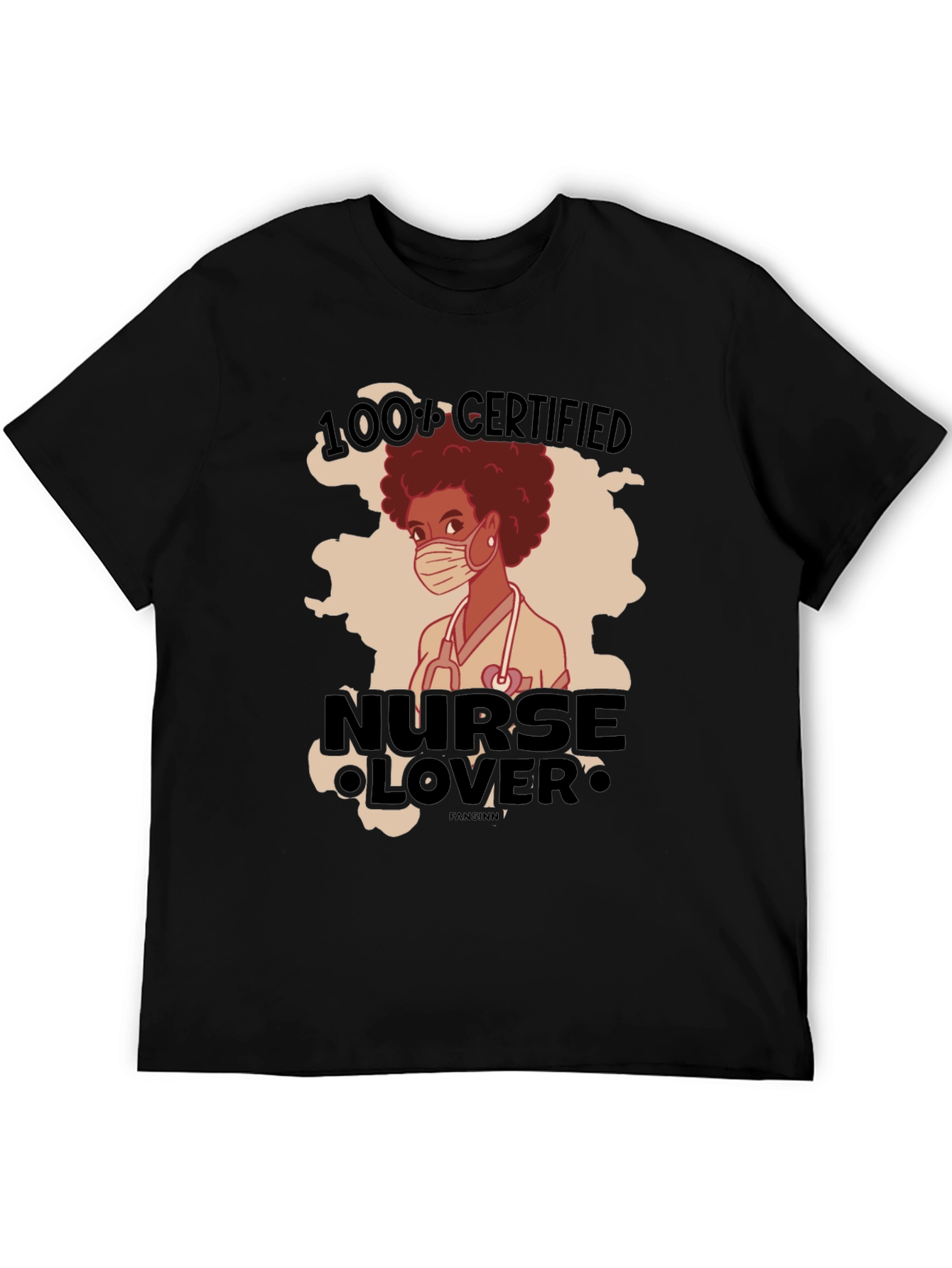 100% Certified Nurse Lover Graphic T-Shirt