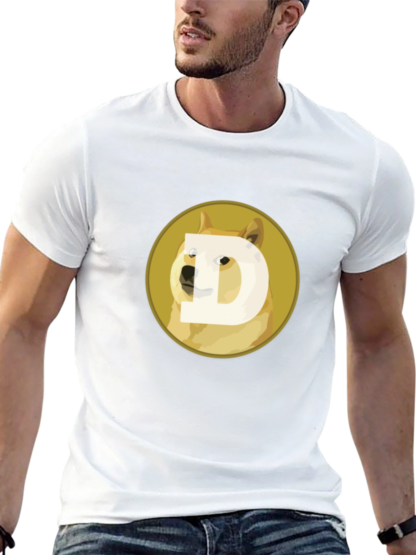 Doge Coin Graphic Tee - Black Crypto T-Shirt