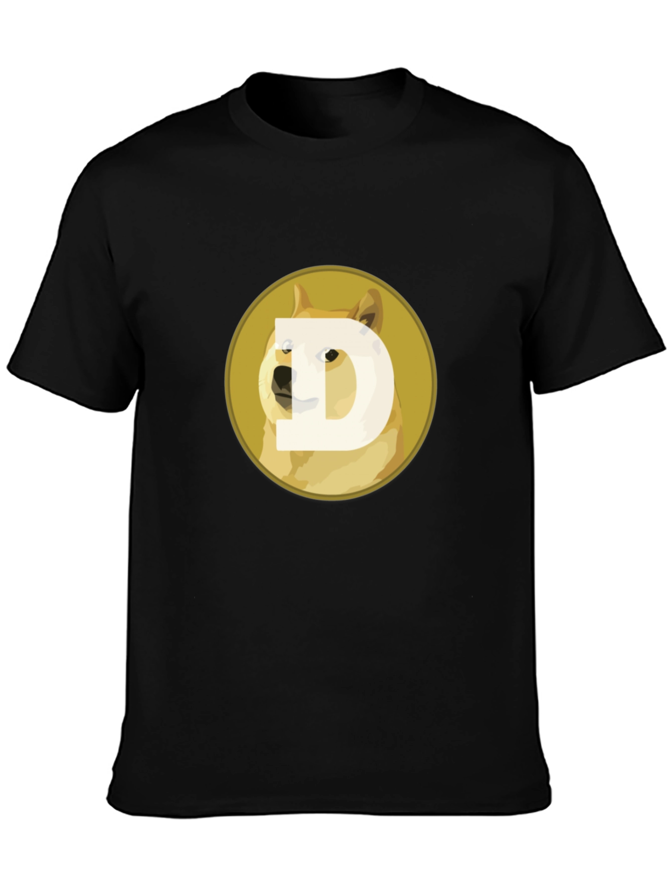 Doge Coin Graphic Tee - Black Crypto T-Shirt