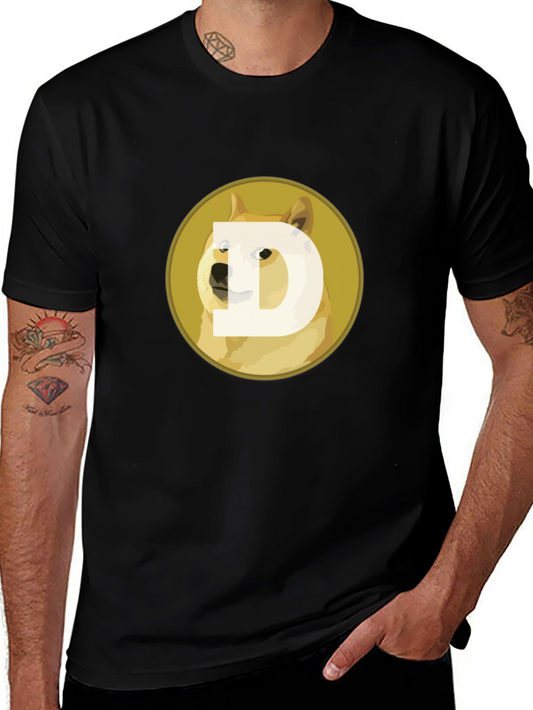 Doge Coin Graphic Tee - Black Crypto T-Shirt
