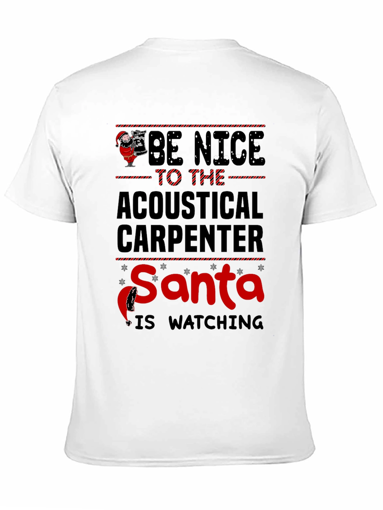 Acoustical Carpenter Santa Watching T-Shirt