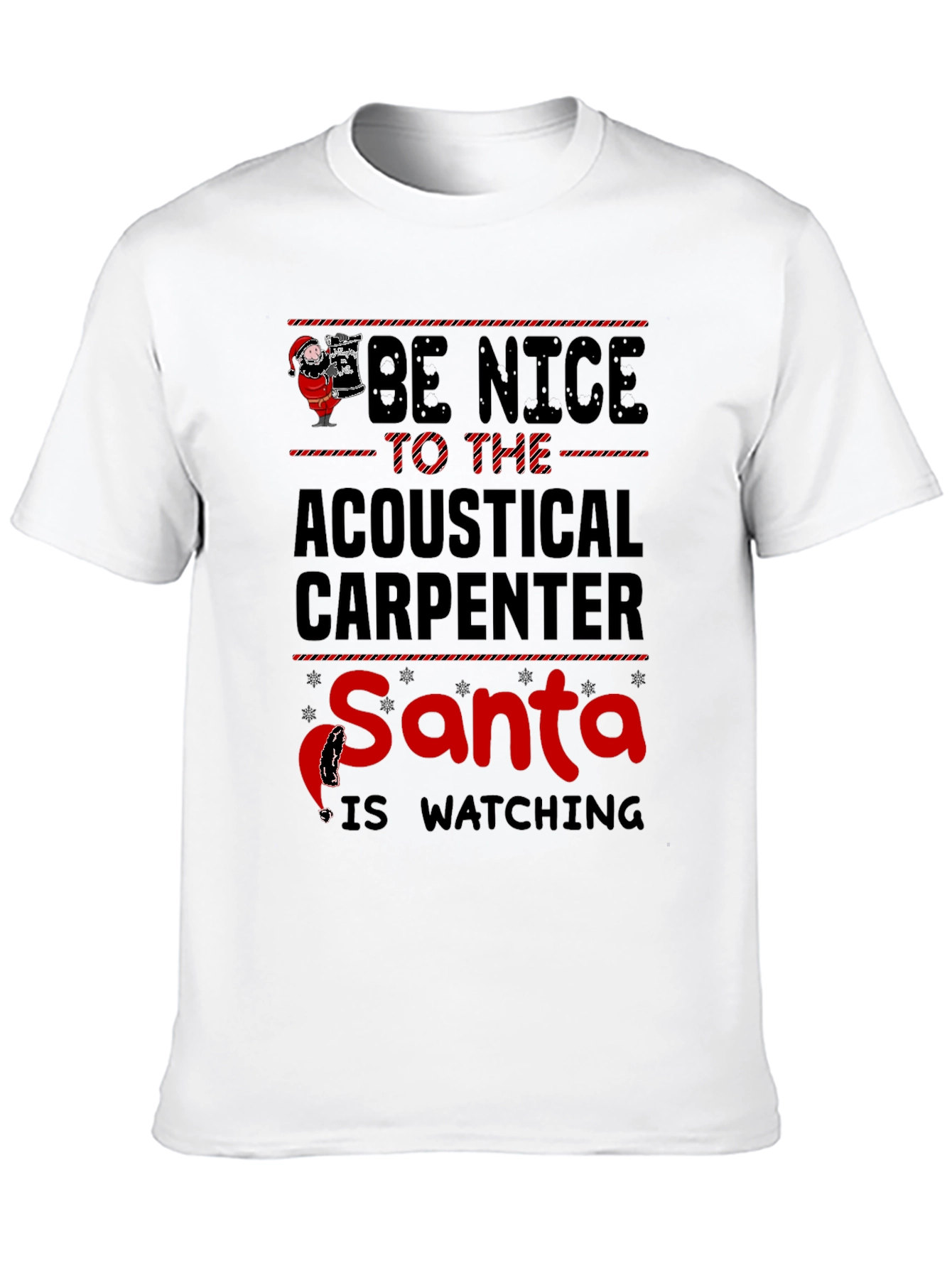 Acoustical Carpenter Santa Watching T-Shirt
