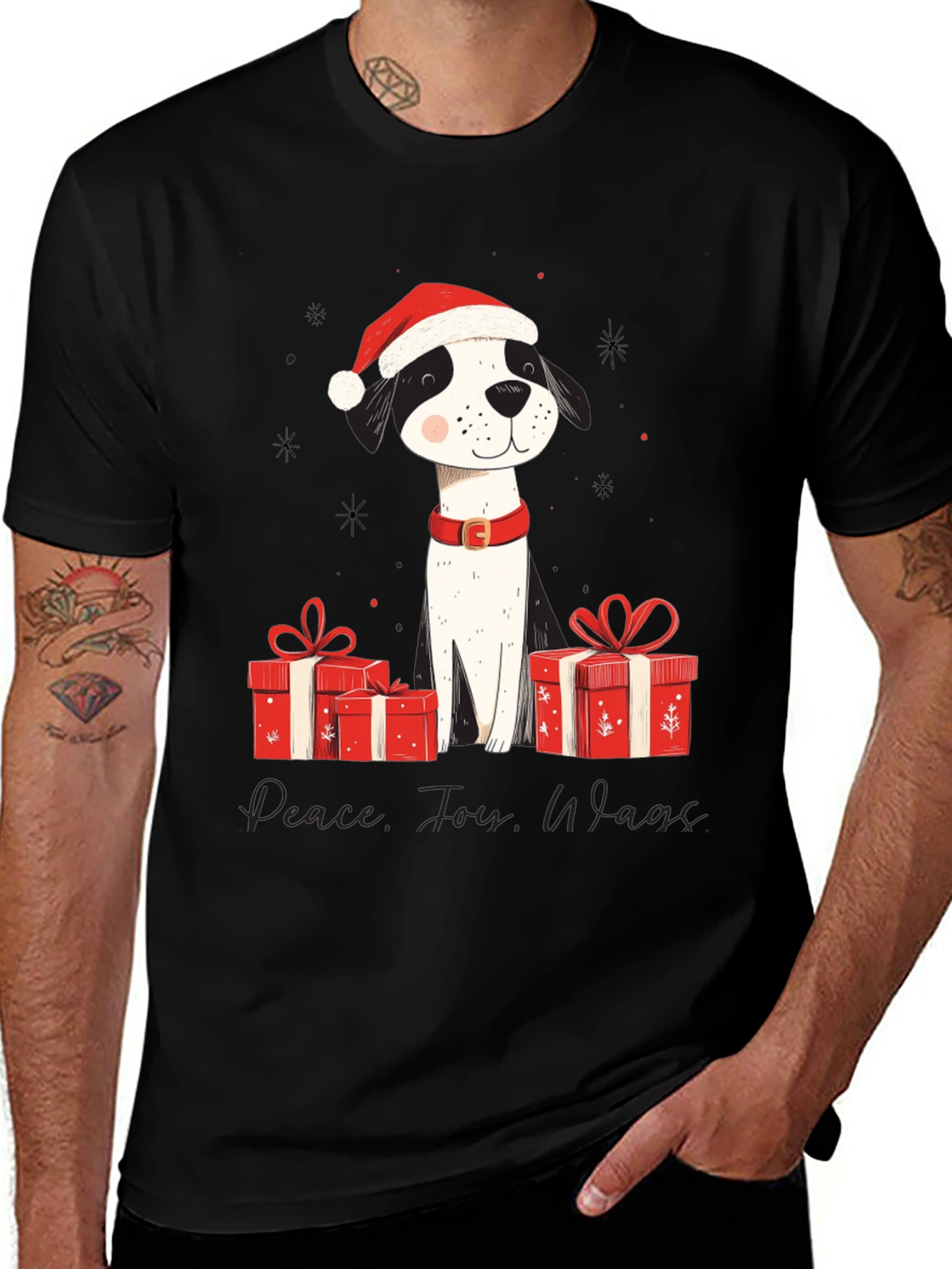 Festive Dog Christmas T-Shirt