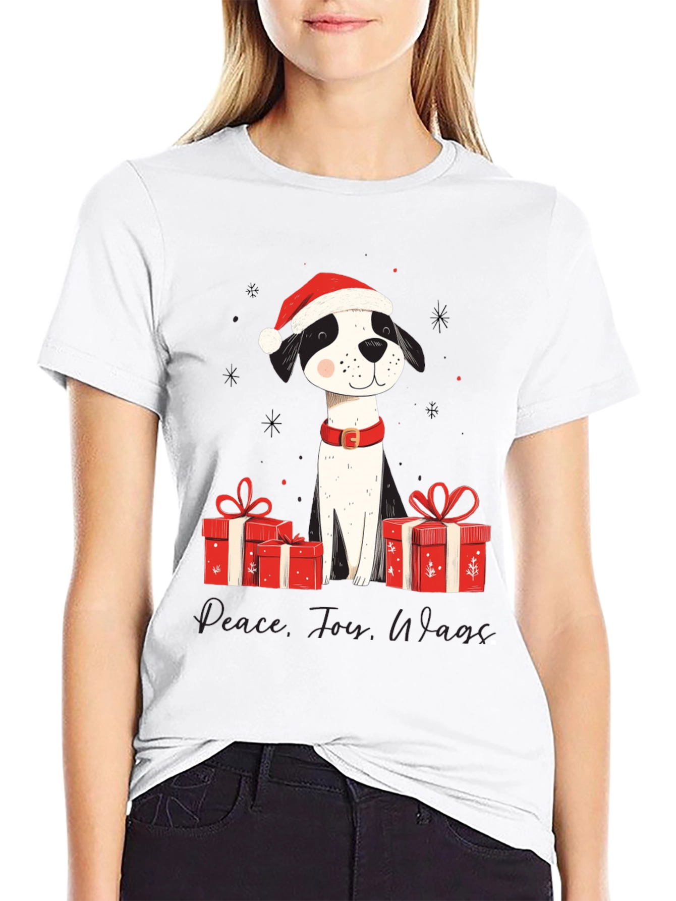 Festive Dog Christmas T-Shirt