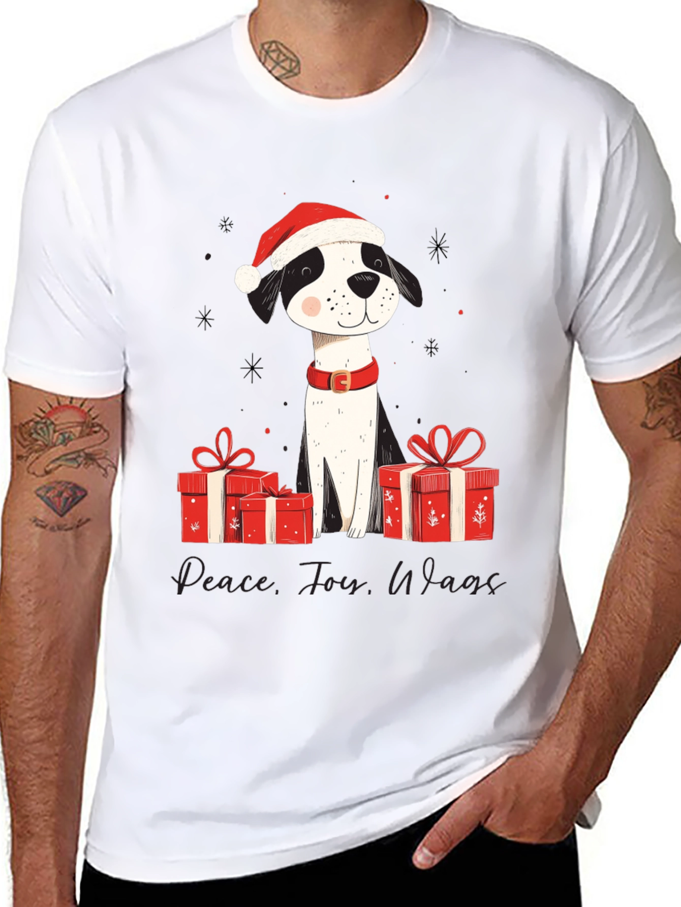 Festive Dog Christmas T-Shirt