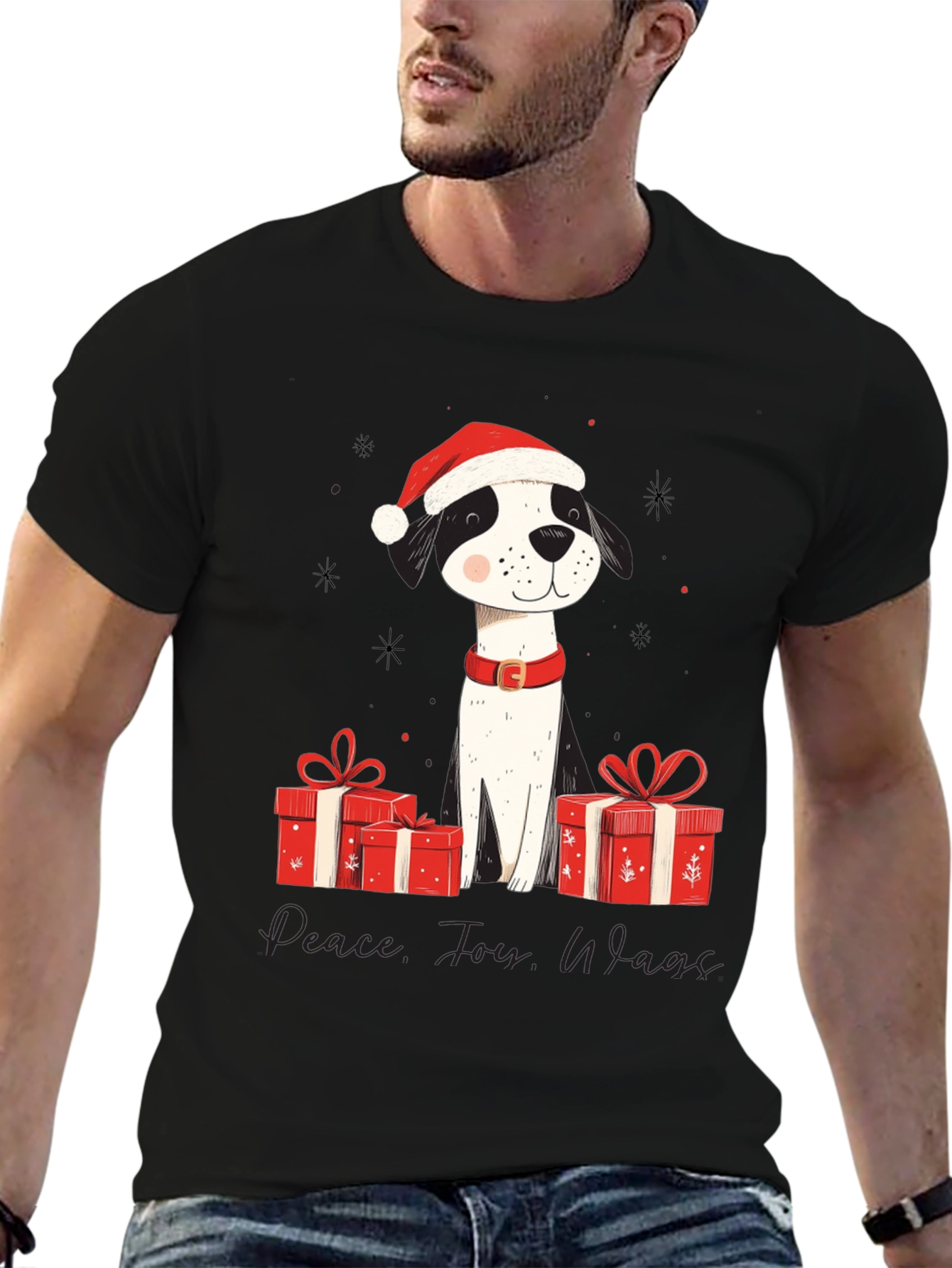 Festive Dog Christmas T-Shirt