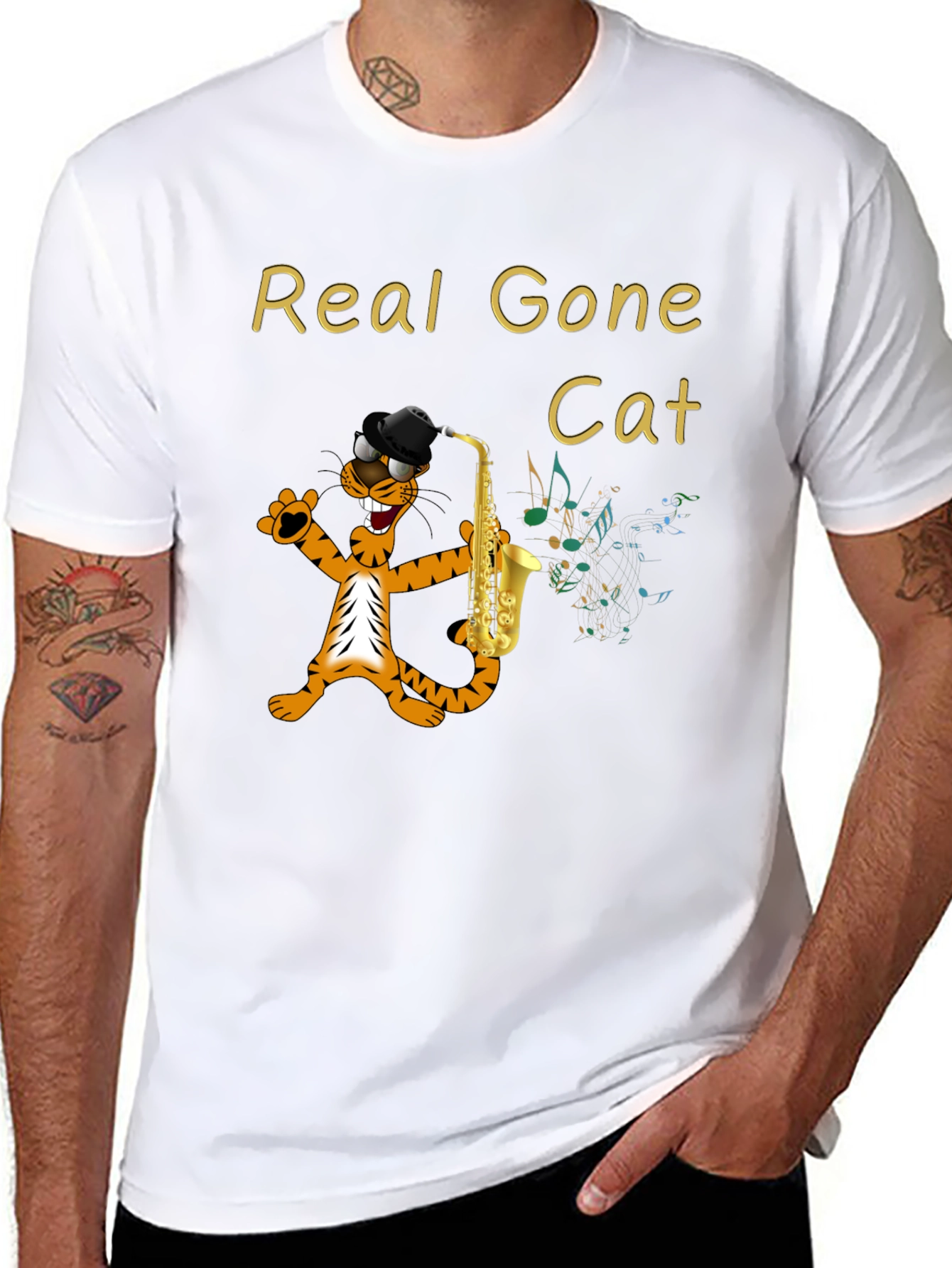 Cool Cat Saxophone T-Shirt