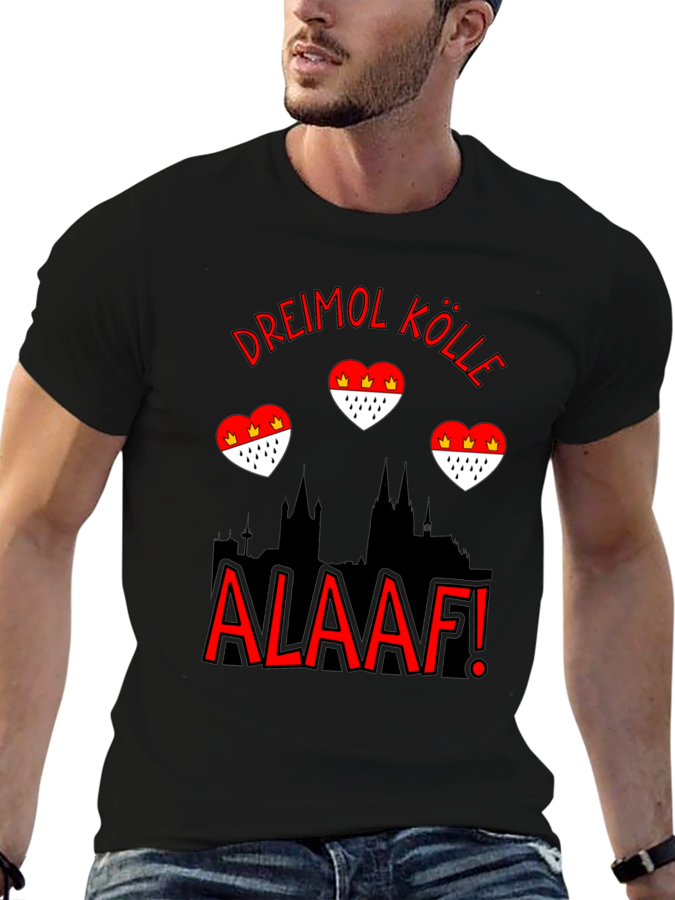 Dreimol Kölle Alaaf Black T-Shirt