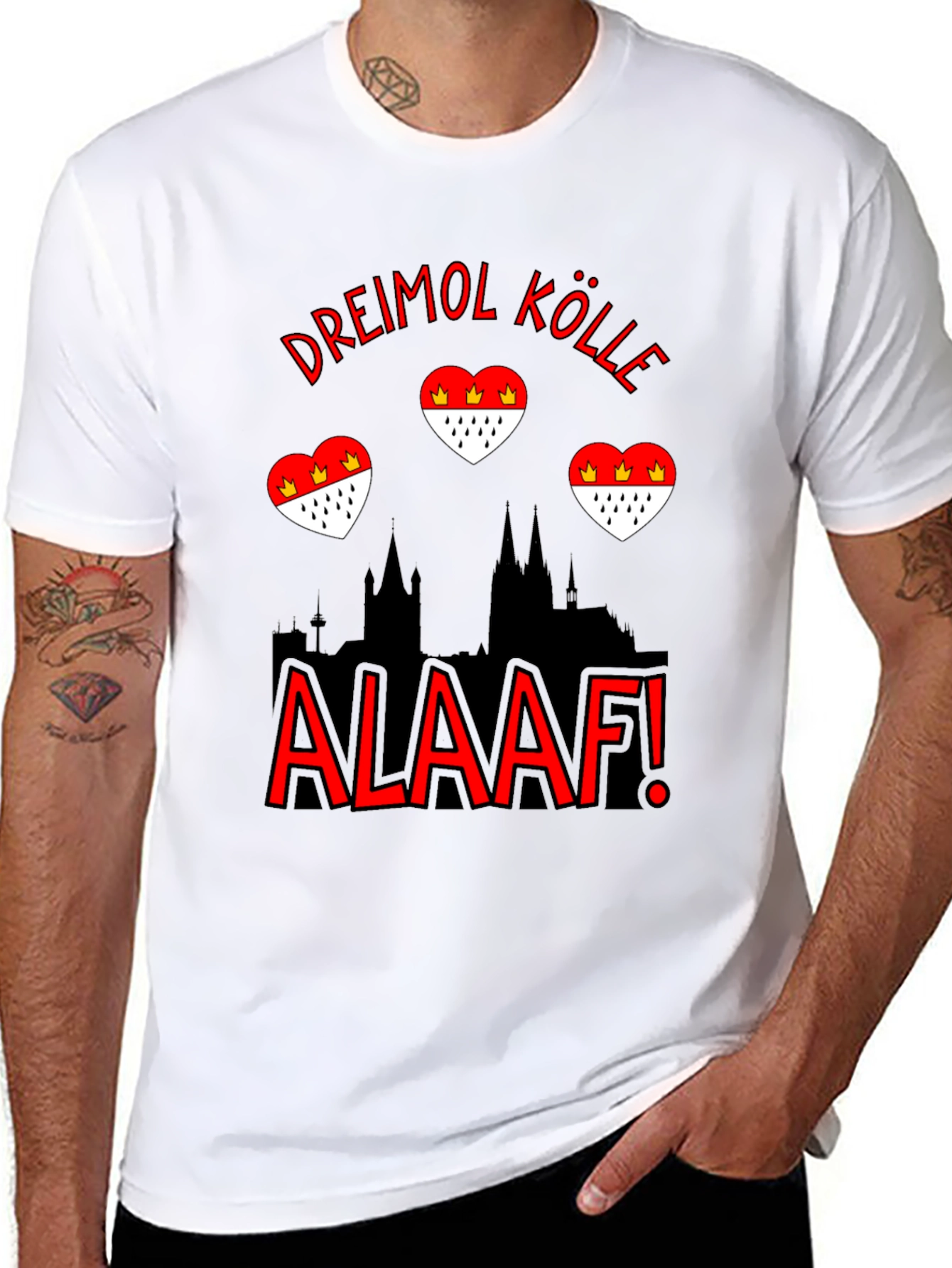 Dreimol Kölle Alaaf Black T-Shirt