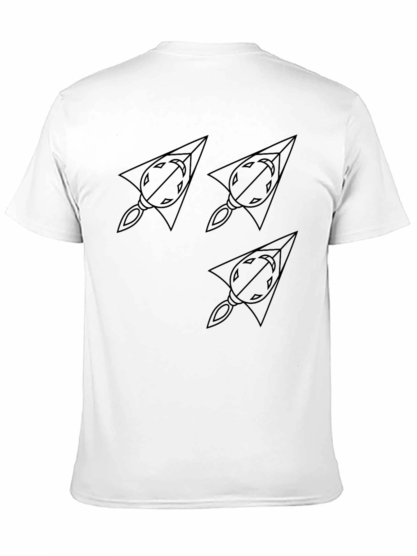 Geometric Arrowhead Tee - Black Cotton Casual Wear