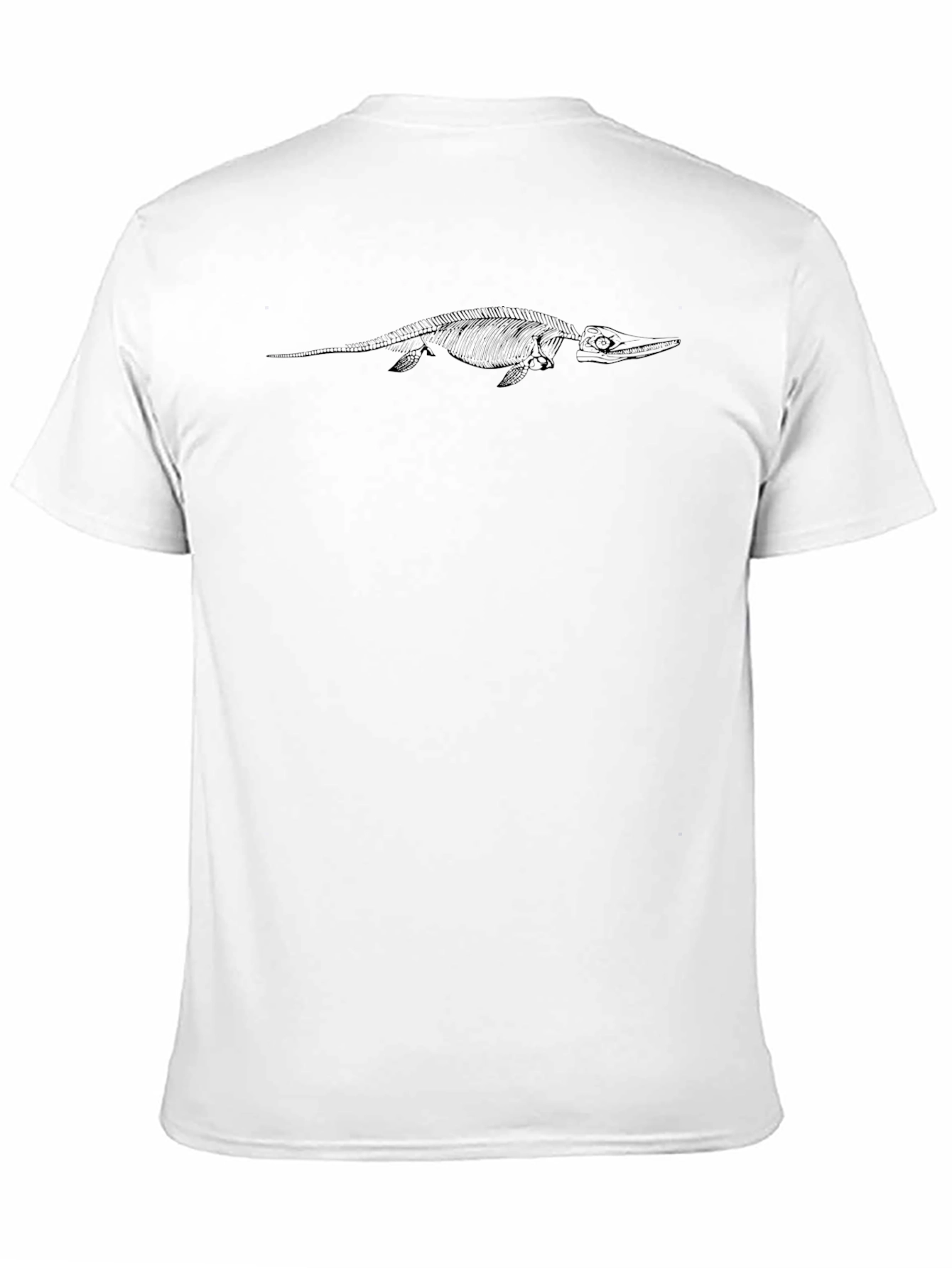 Black T-Shirt with Mosasaur Design