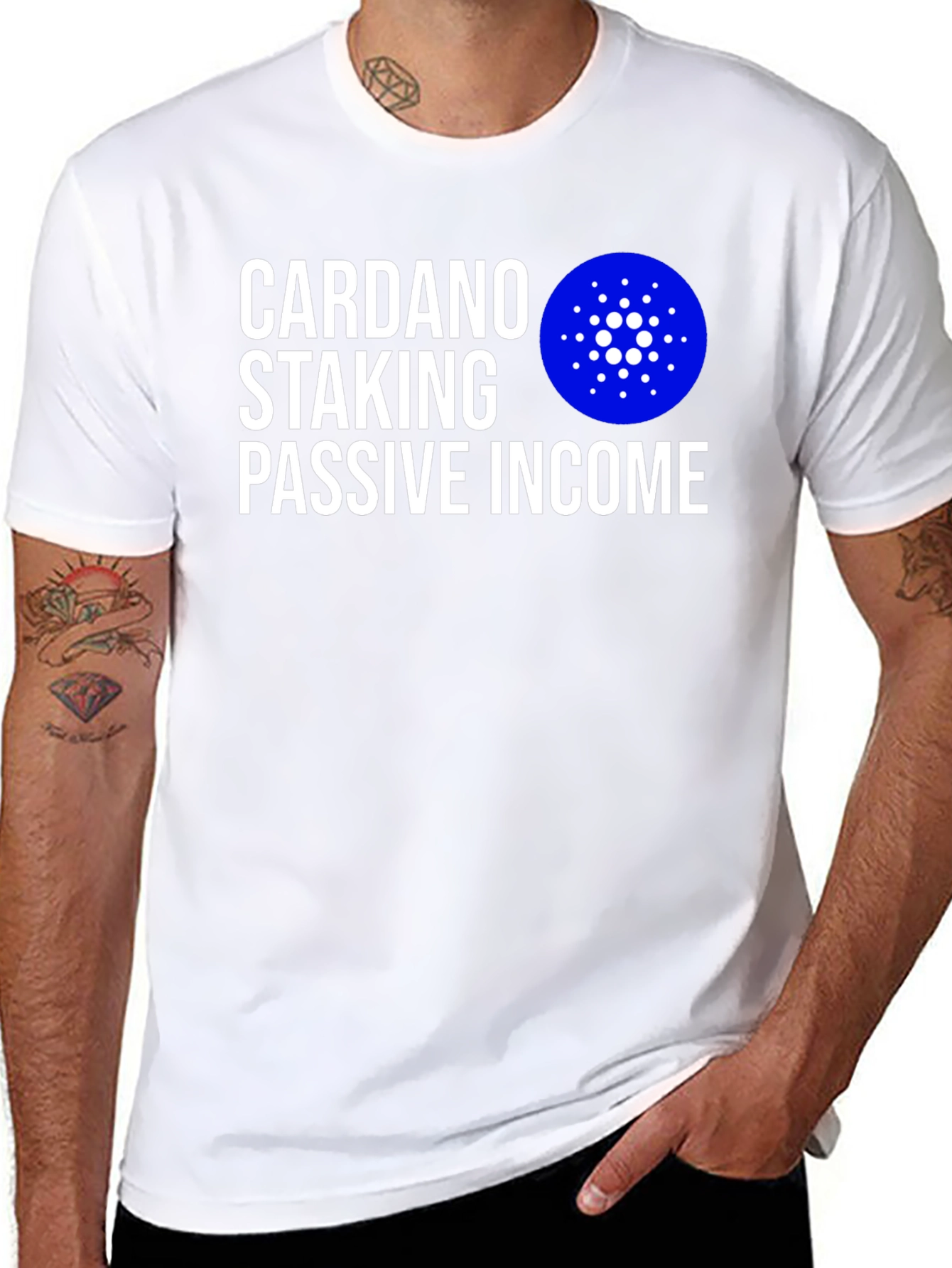 Cardano Staking Passive Income Black T-Shirt