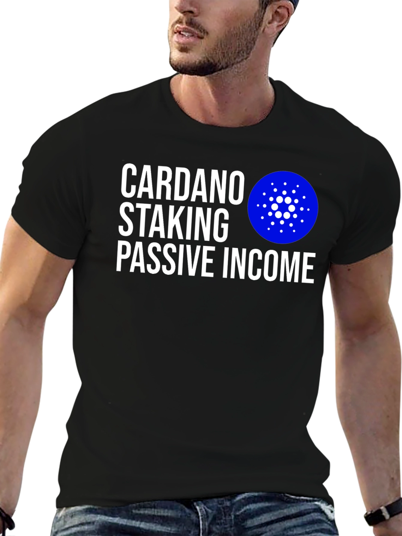 Cardano Staking Passive Income Black T-Shirt