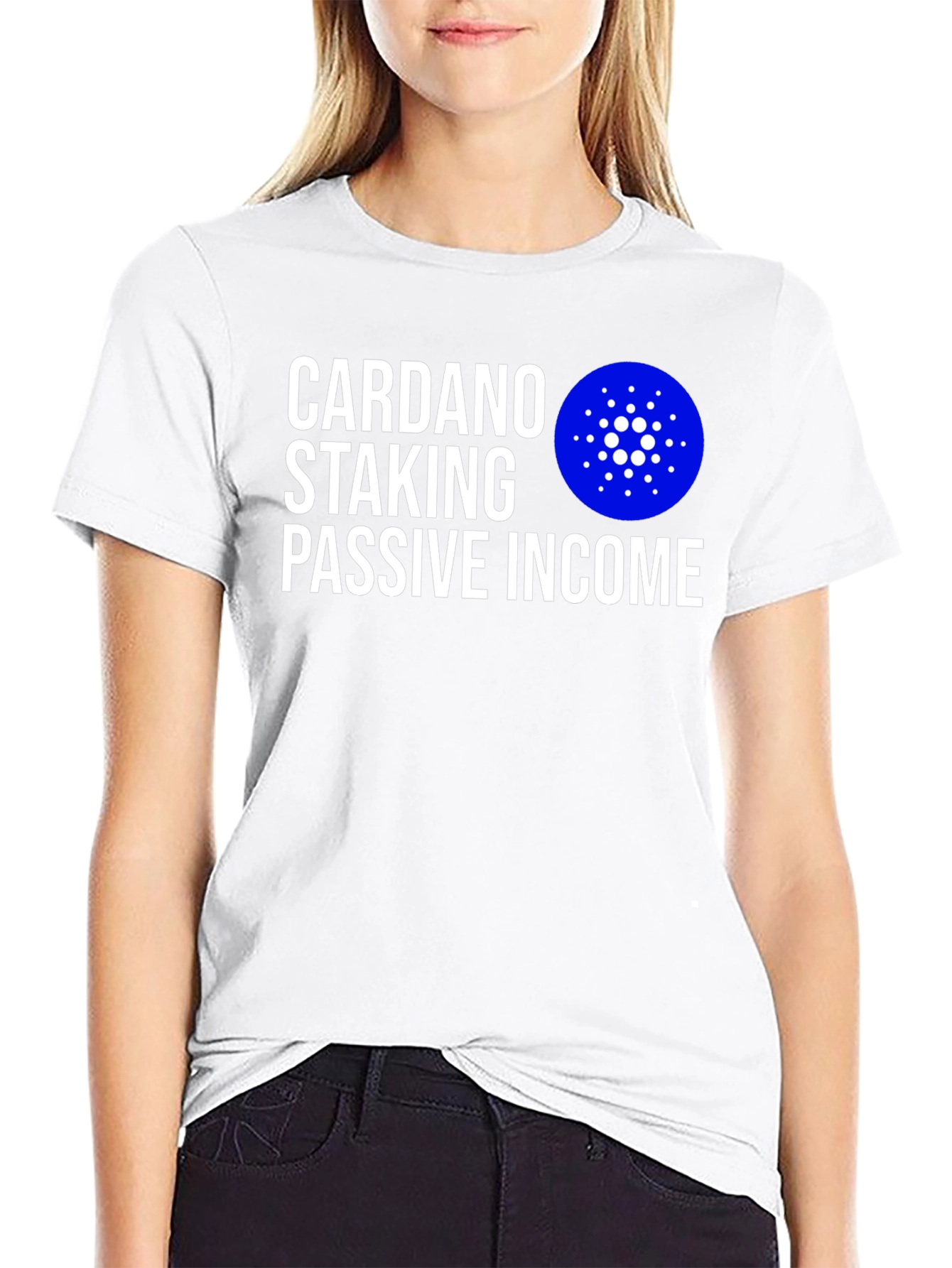 Cardano Staking Passive Income Black T-Shirt