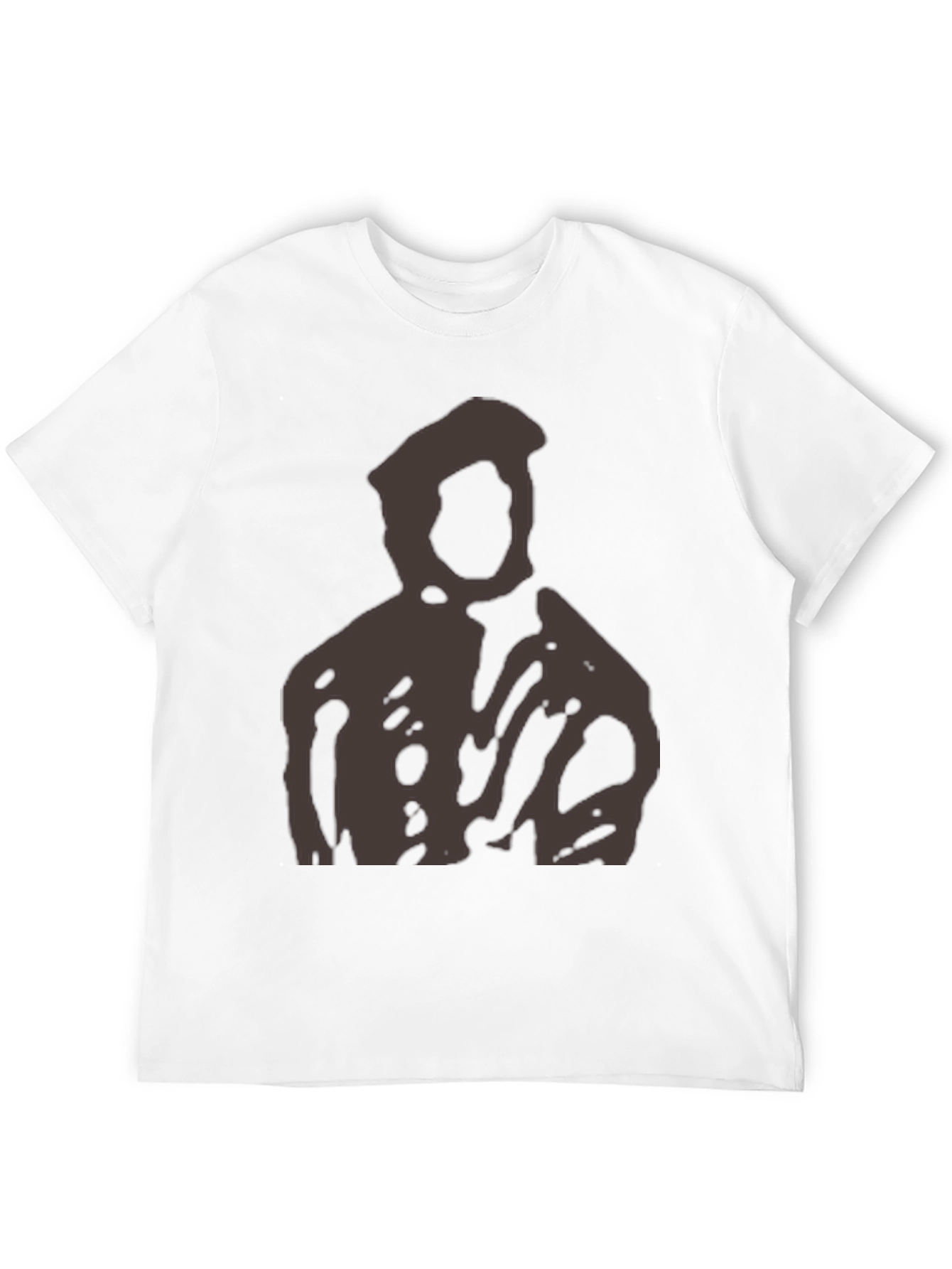 Abstract Figure Graphic Black T-Shirt