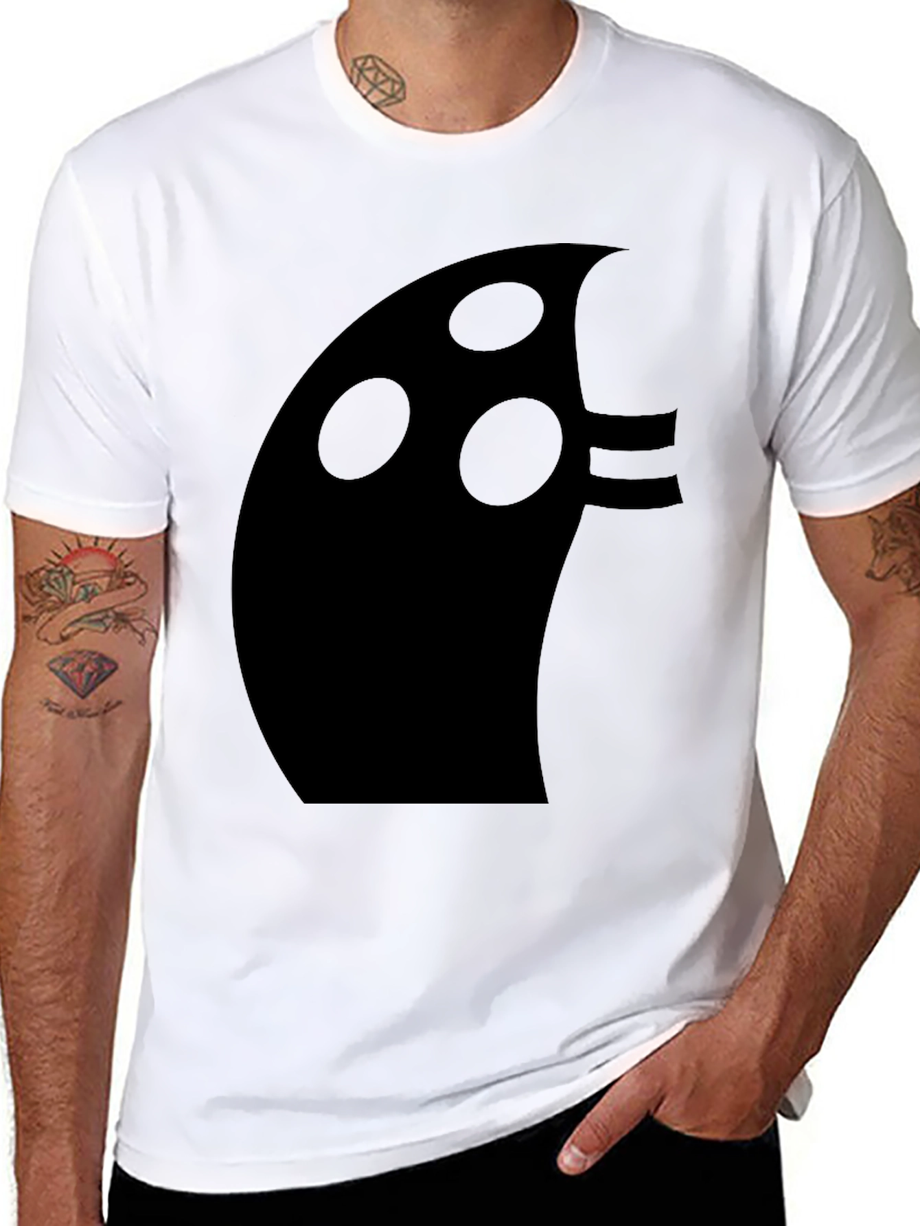 Abstract Graphic Black T-Shirt - Modern Style