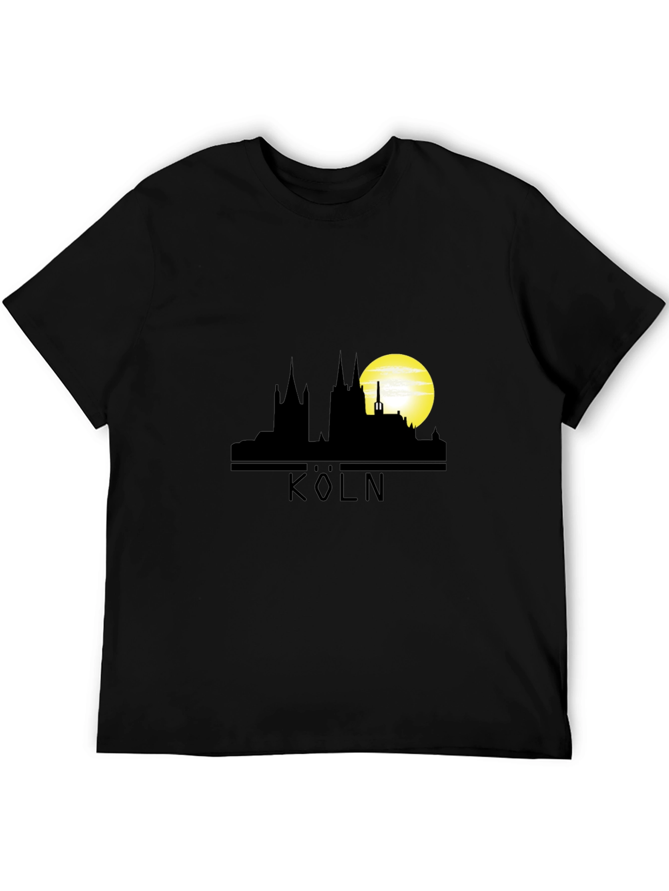 Cologne Skyline T-Shirt - Black Graphic Tee
