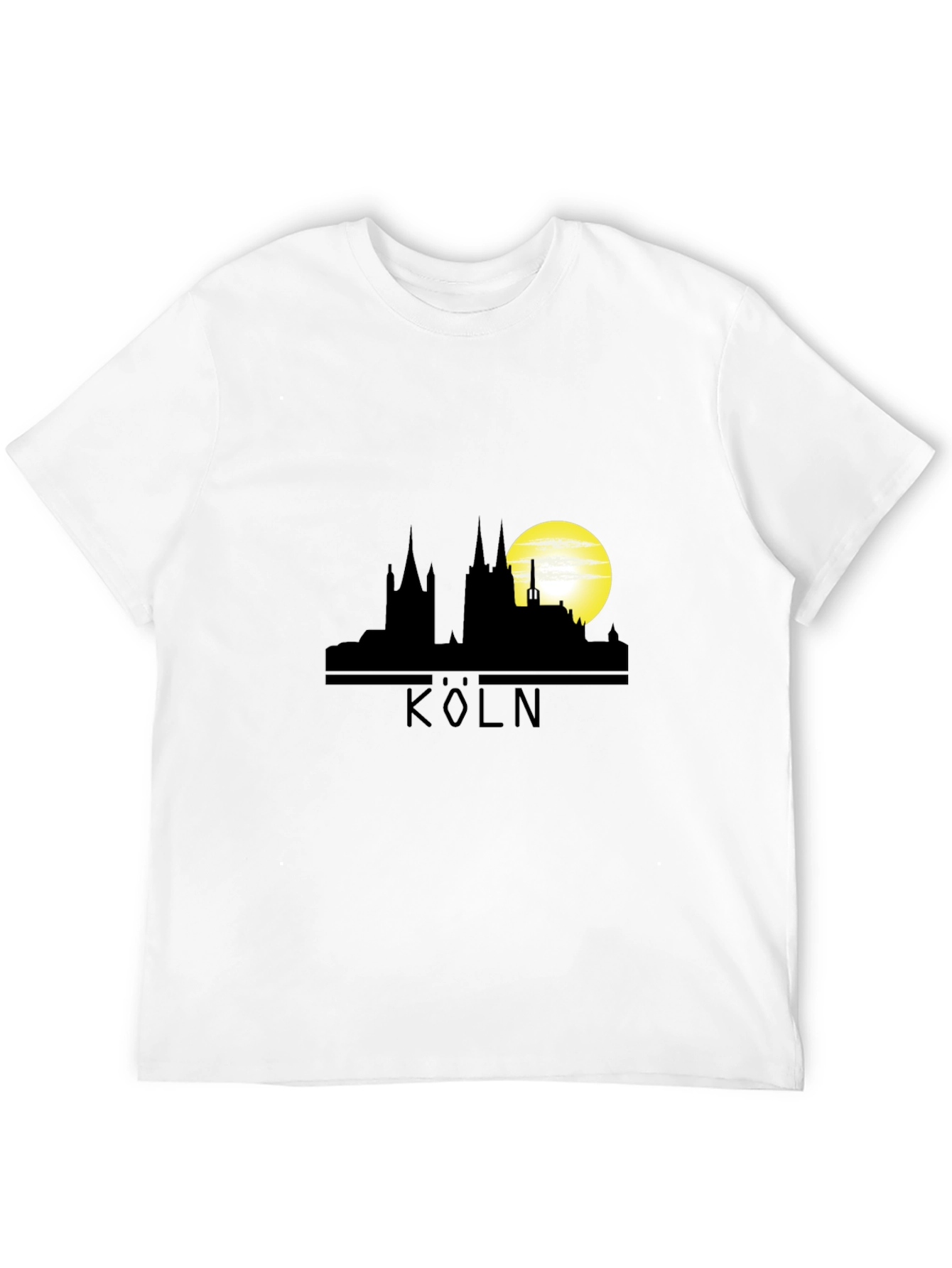 Cologne Skyline T-Shirt - Black Graphic Tee