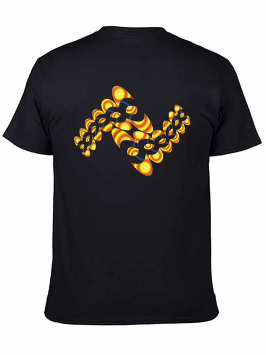 Abstract Chain Link T-Shirt - Black