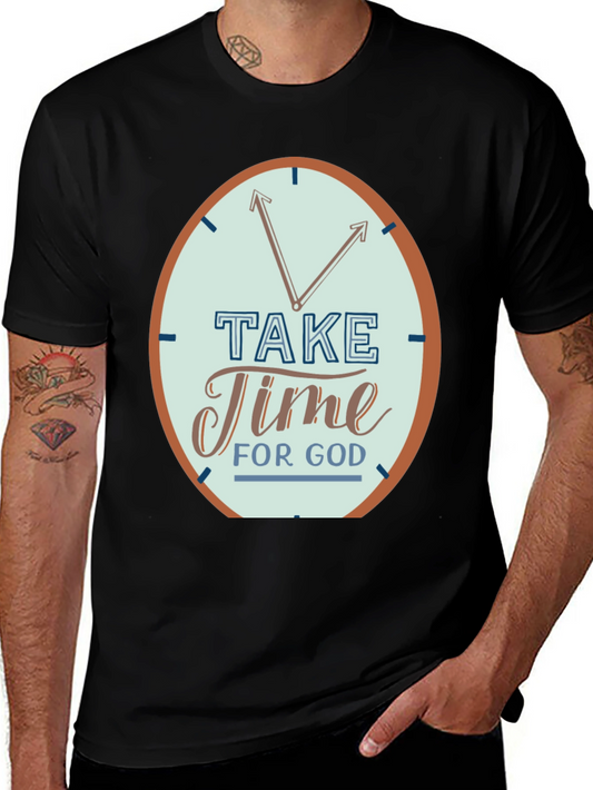 Time For God Black Graphic T-Shirt