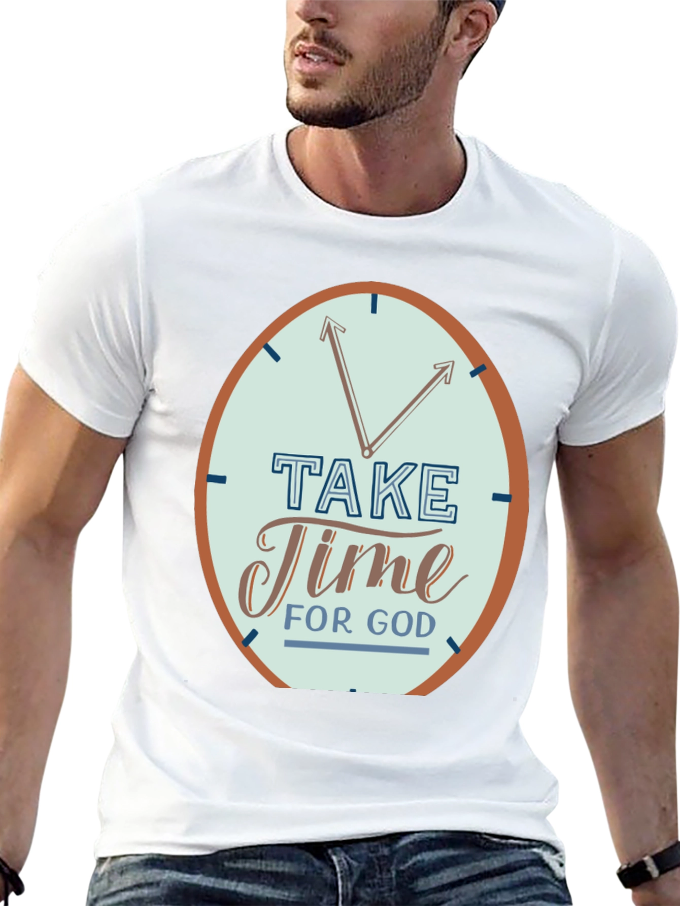 Time For God Black Graphic T-Shirt