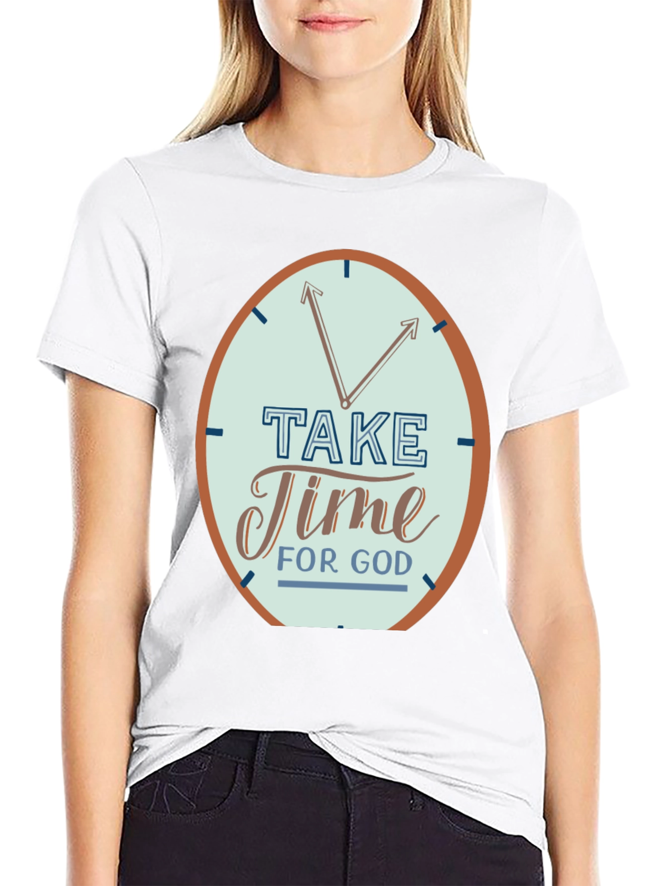 Time For God Black Graphic T-Shirt