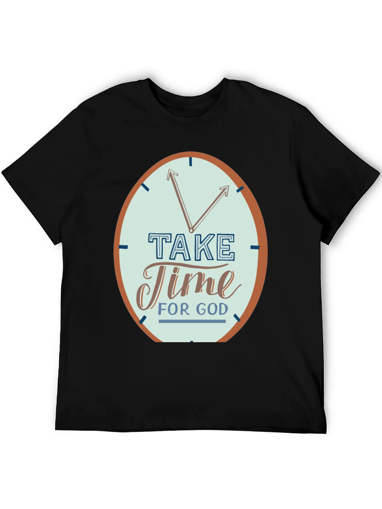 Time For God Black Graphic T-Shirt