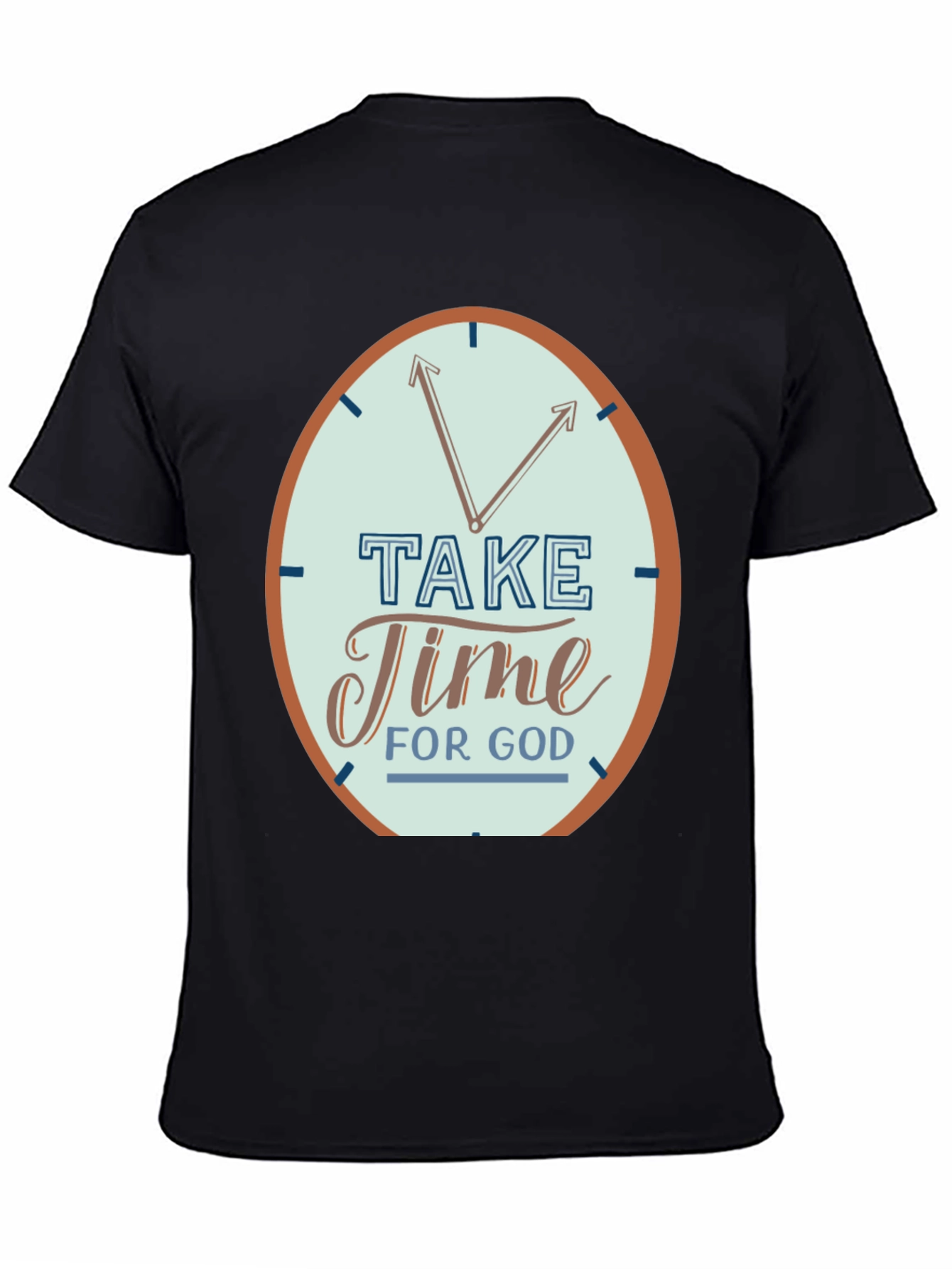 Time For God Black Graphic T-Shirt