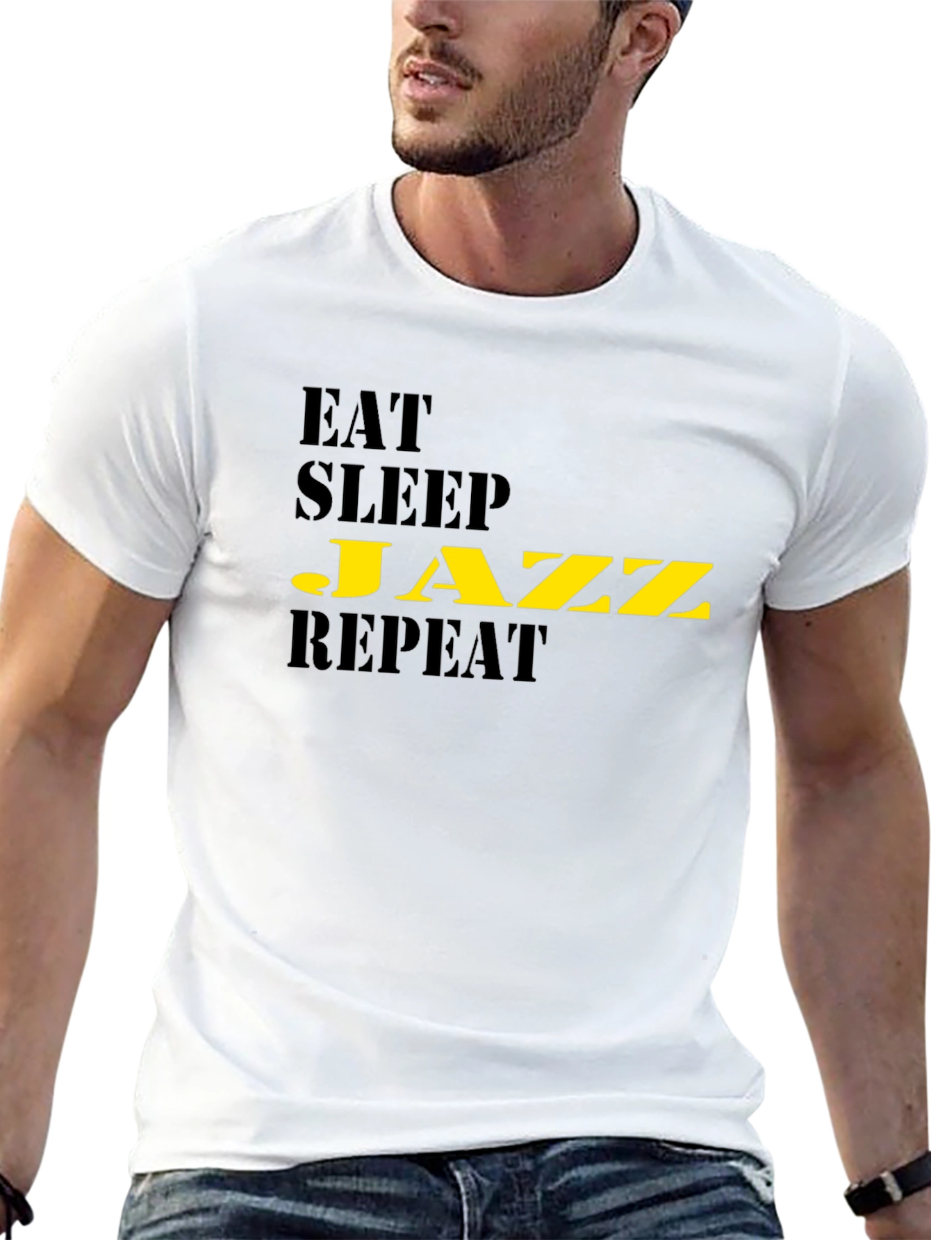 Eat Sleep Jazz Repeat Black T-Shirt