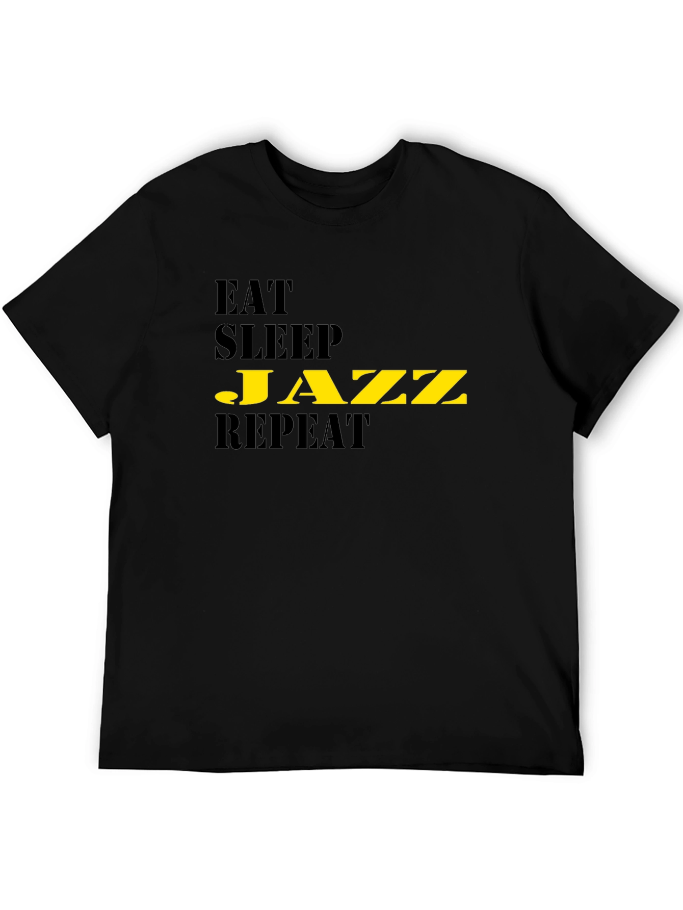 Eat Sleep Jazz Repeat Black T-Shirt