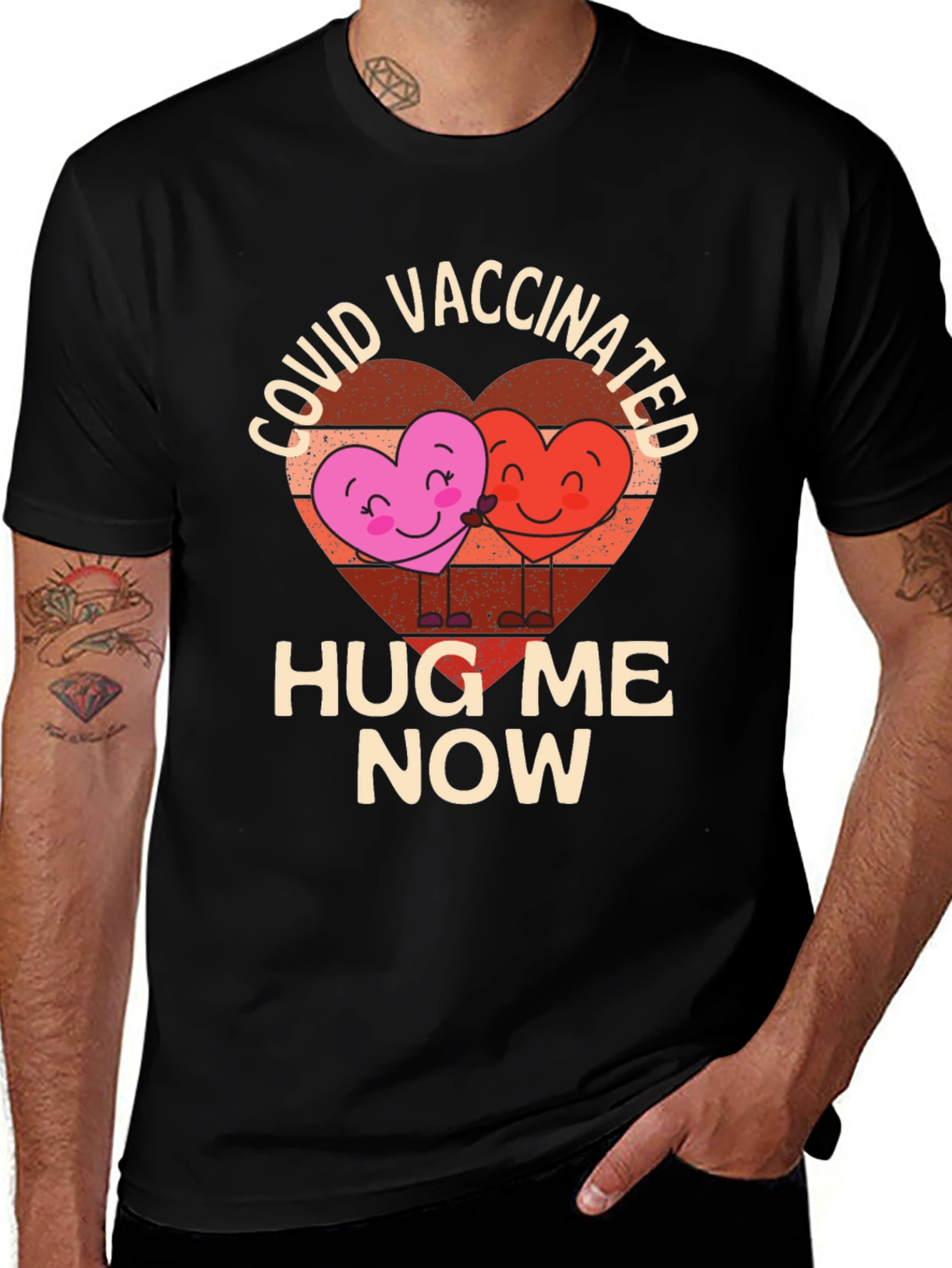 COVID Vaccinated Hug Me Now T-Shirt