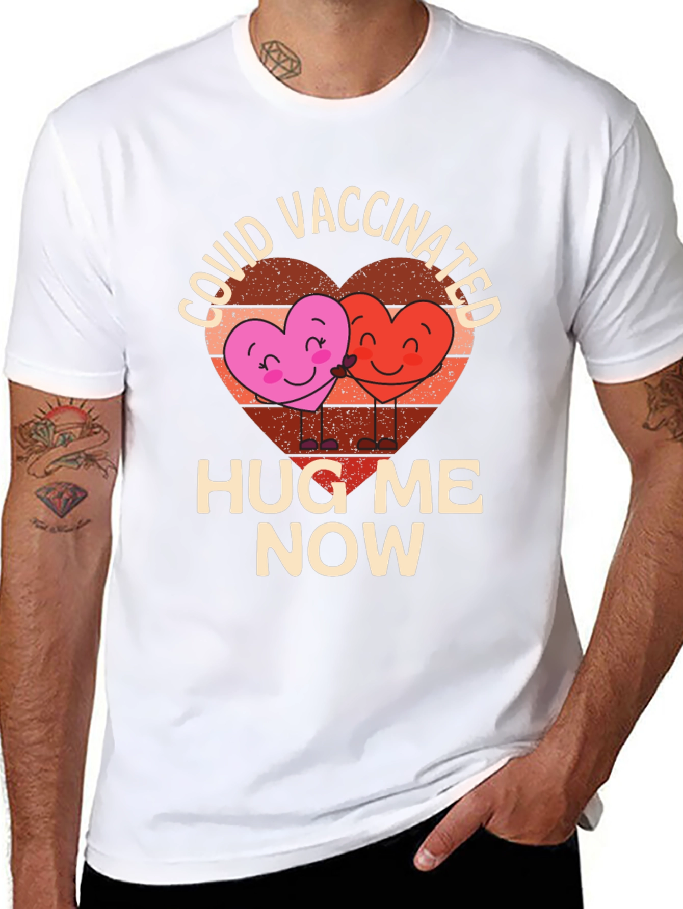 COVID Vaccinated Hug Me Now T-Shirt