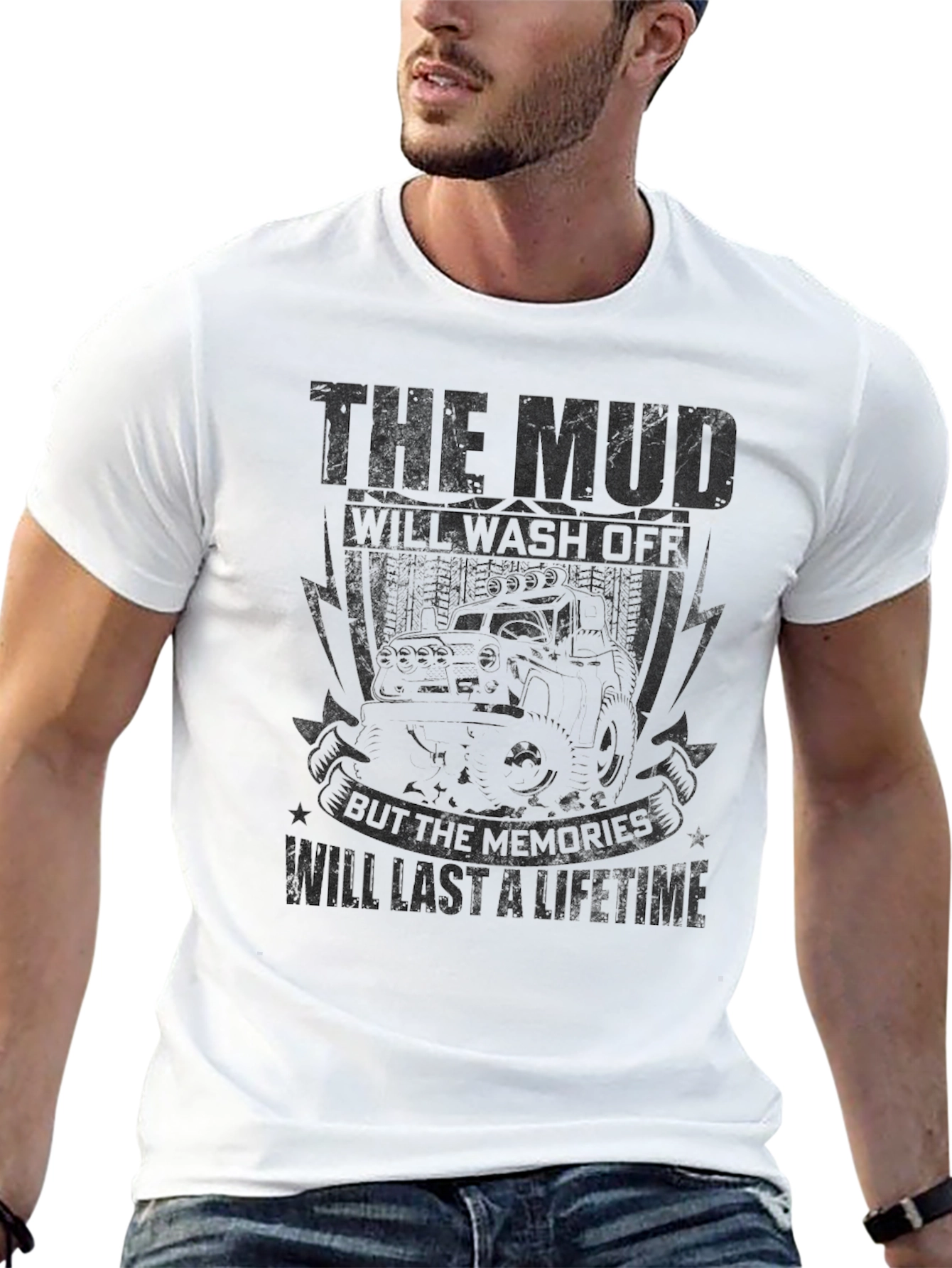 The Mud Will Wash Off Black Graphic T-Shirt