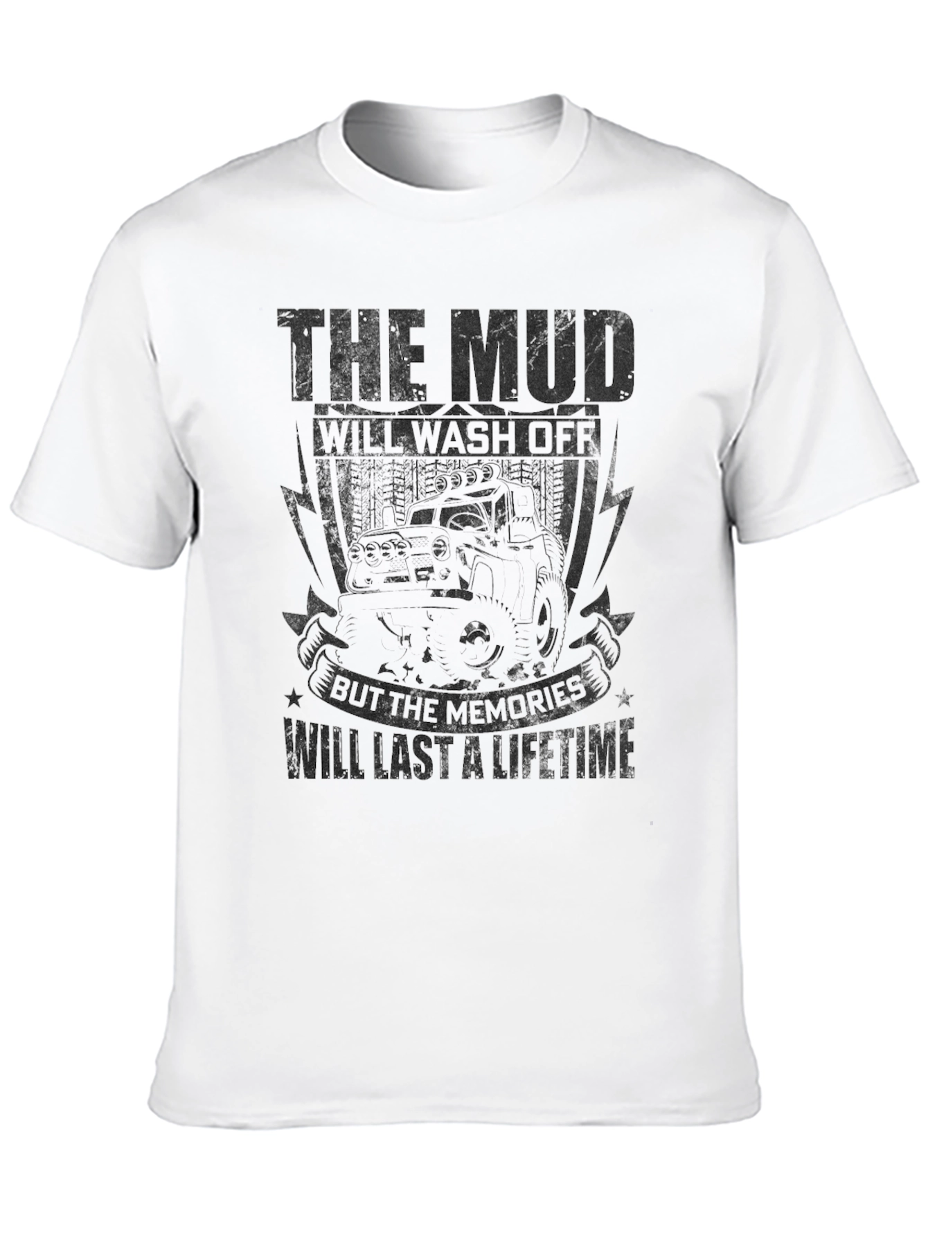 The Mud Will Wash Off Black Graphic T-Shirt