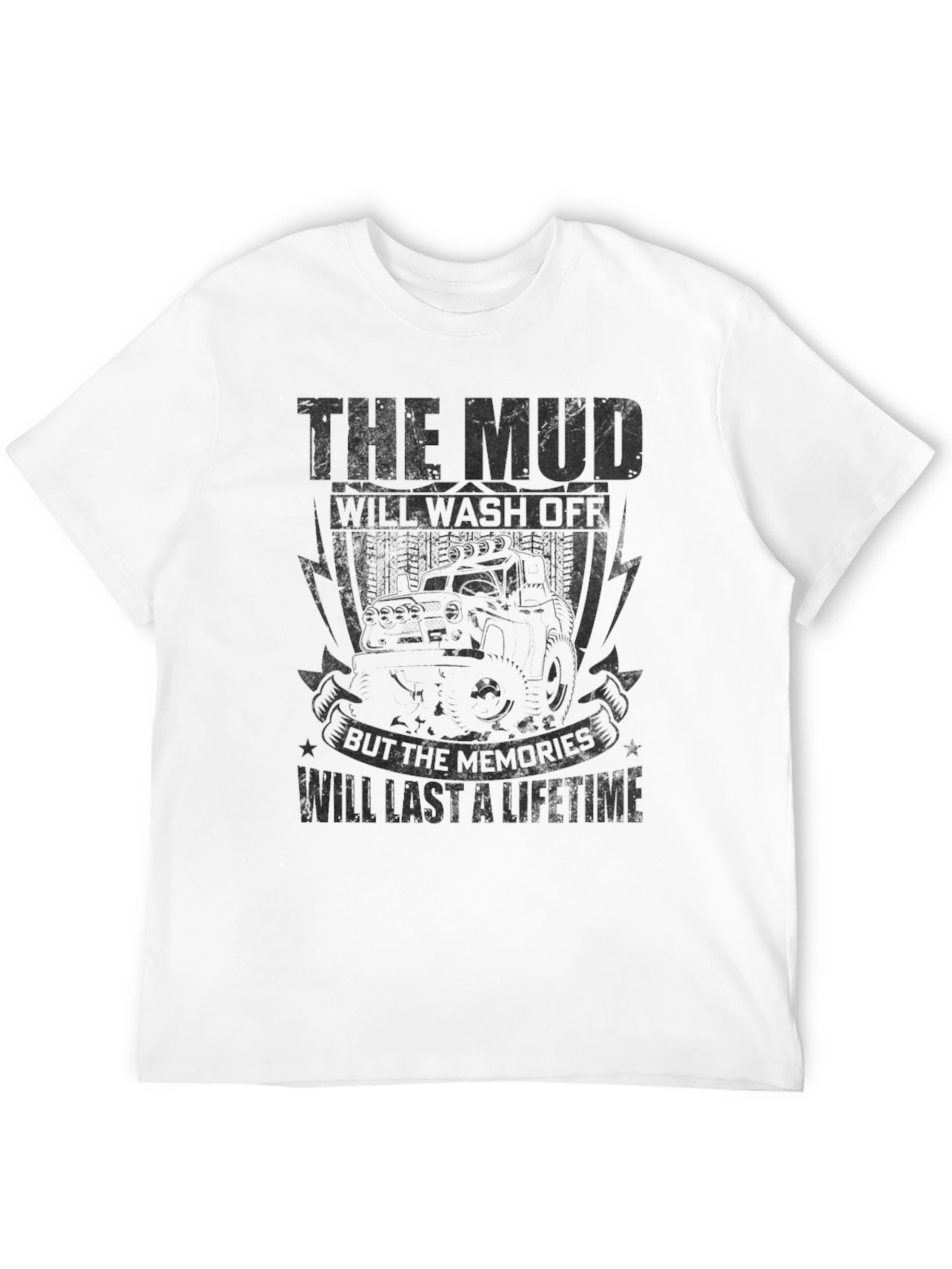 The Mud Will Wash Off Black Graphic T-Shirt