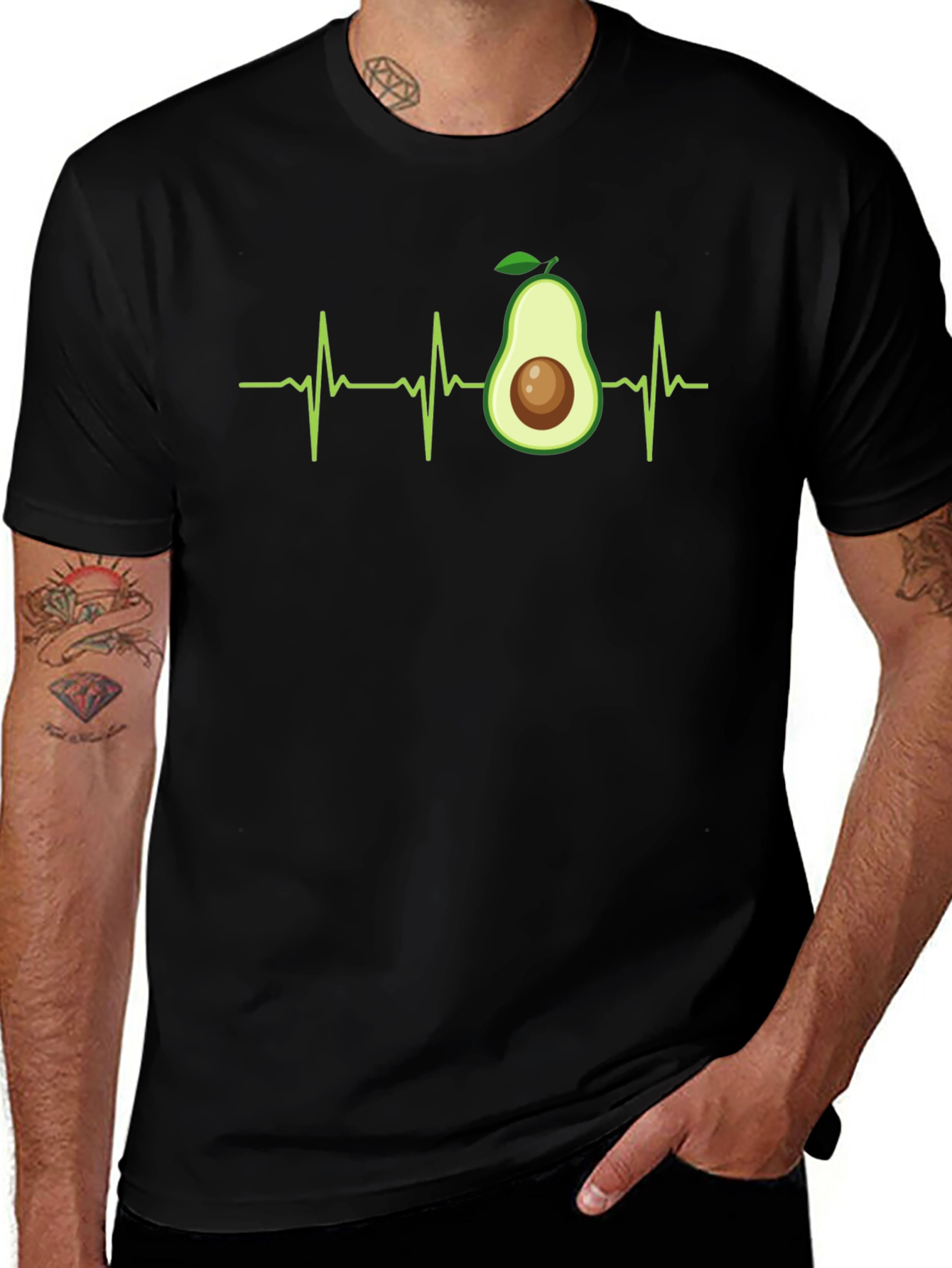 Avocado Heartbeat T-Shirt - Vegan Life