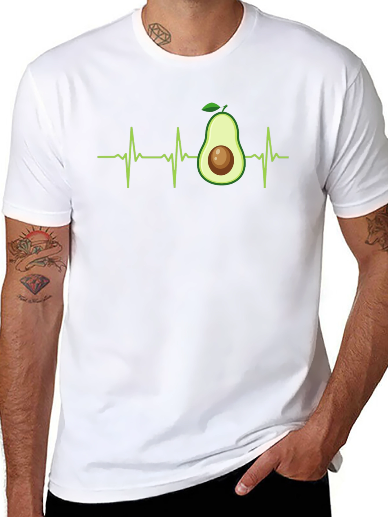 Avocado Heartbeat T-Shirt - Vegan Life