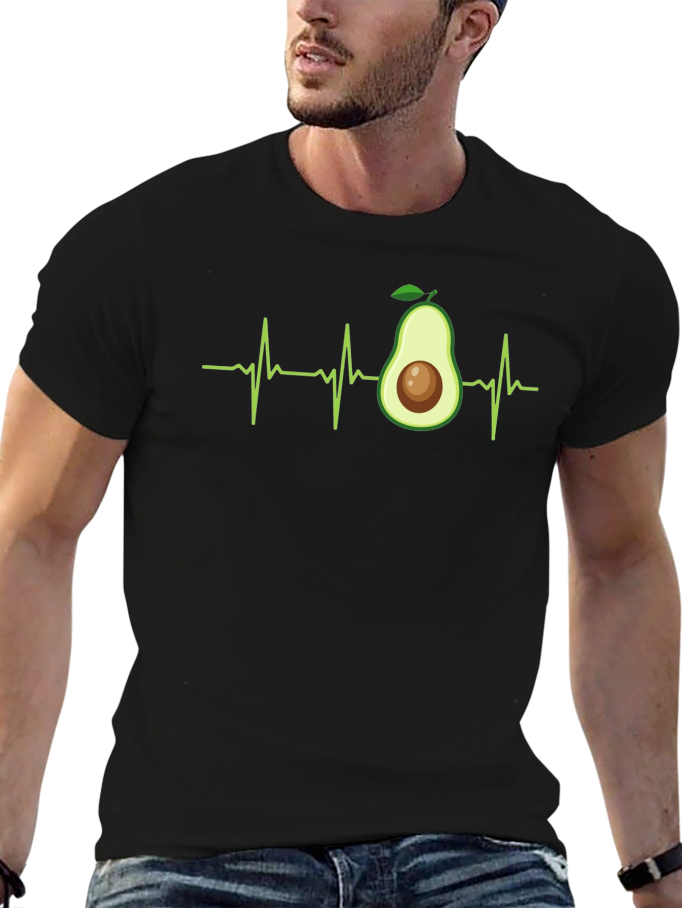 Avocado Heartbeat T-Shirt - Vegan Life