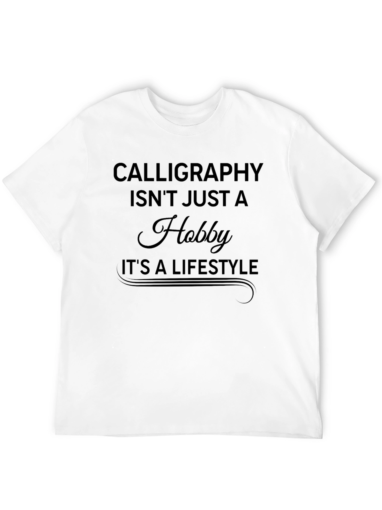 Calligraphy Lifestyle Black Graphic T-Shirt
