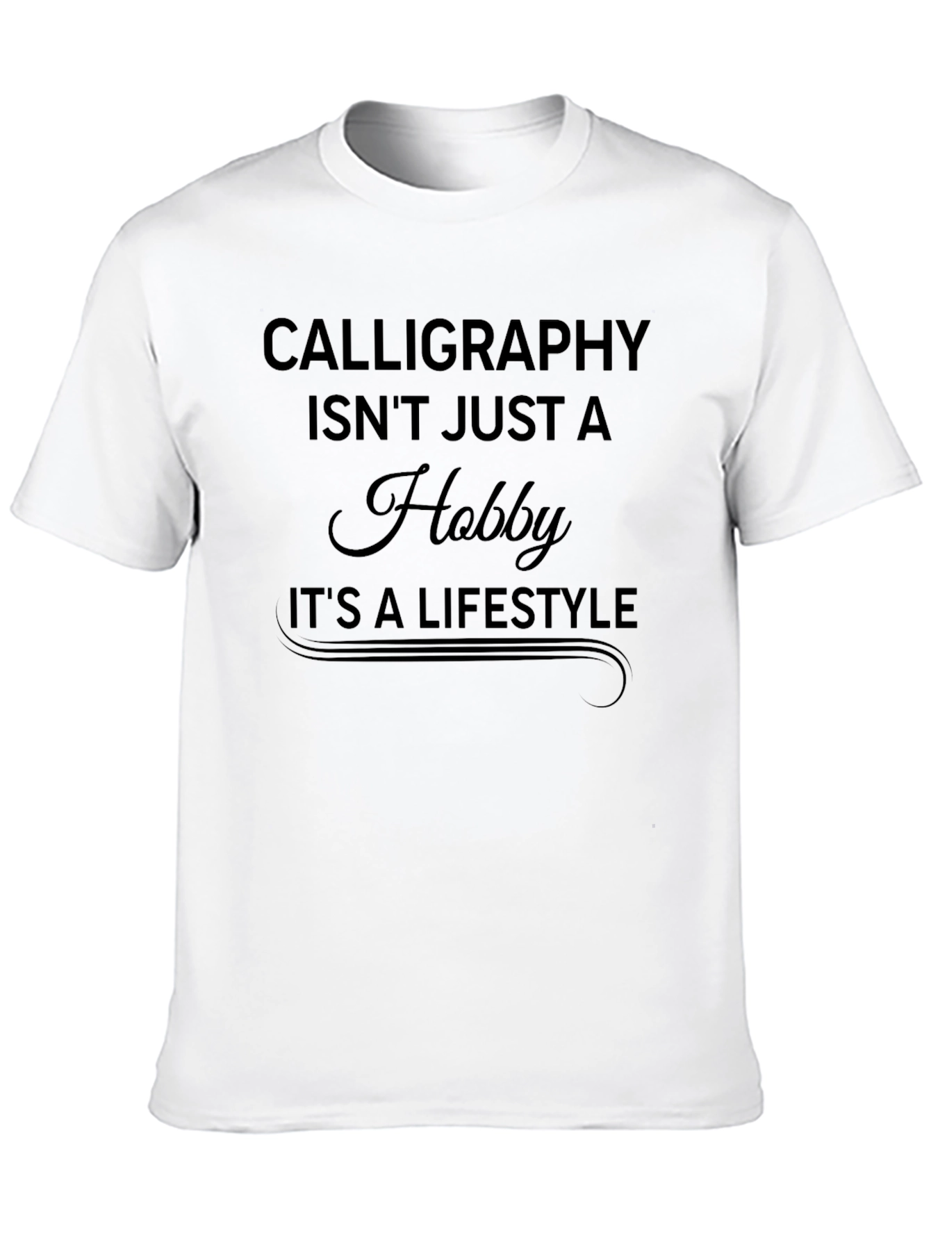 Calligraphy Lifestyle Black Graphic T-Shirt