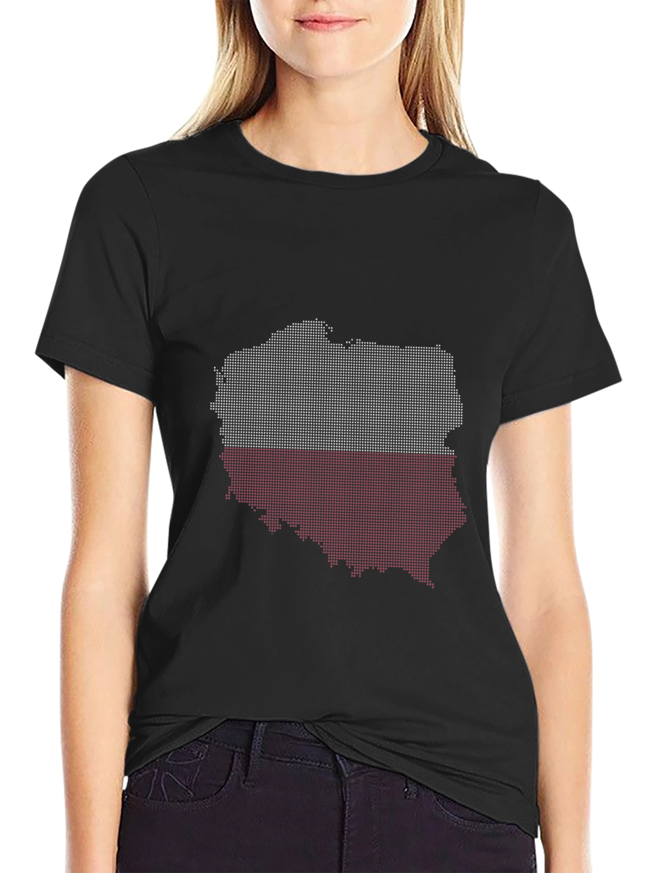Poland Flag Map Graphic T-Shirt