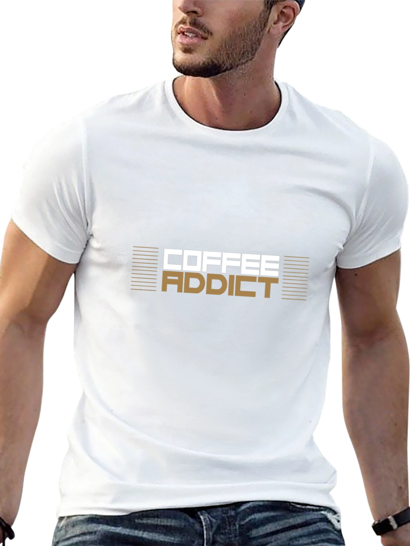 Coffee Addict Graphic Tee - Black