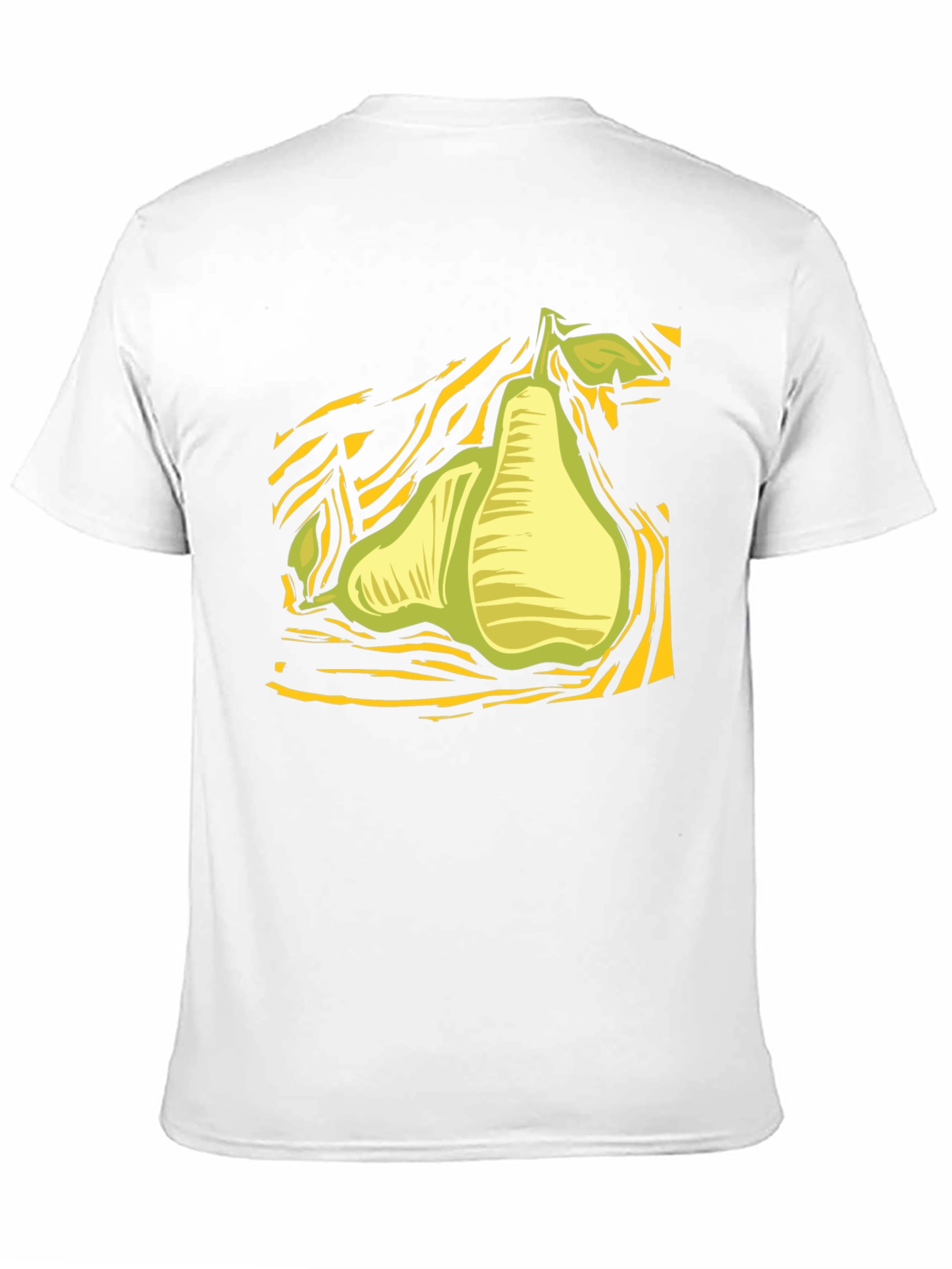 Abstract Pear Graphic Black T-Shirt