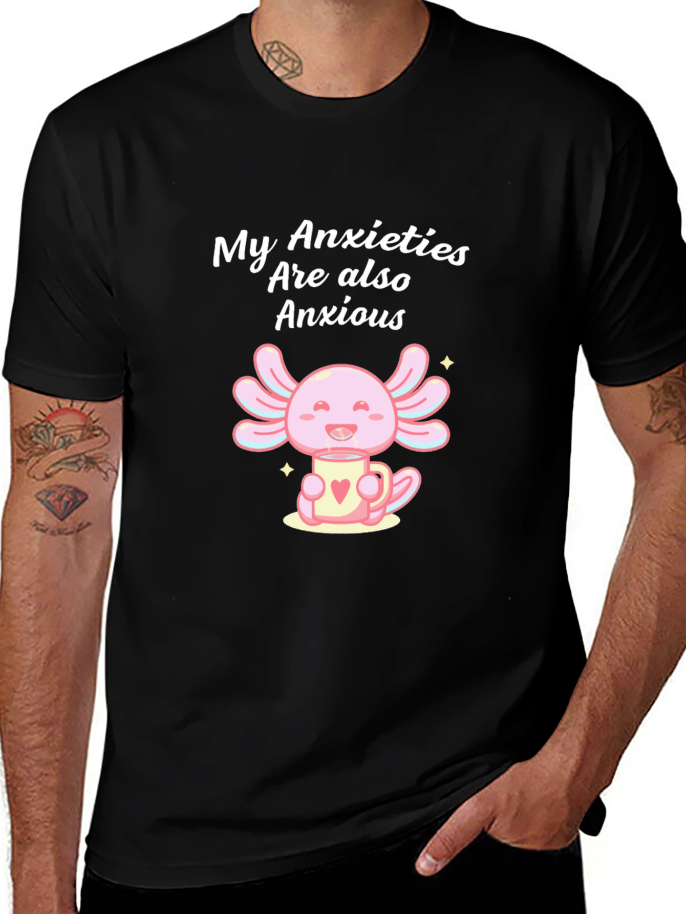 Anxious Axolotl T-Shirt - Cute and Comfortable