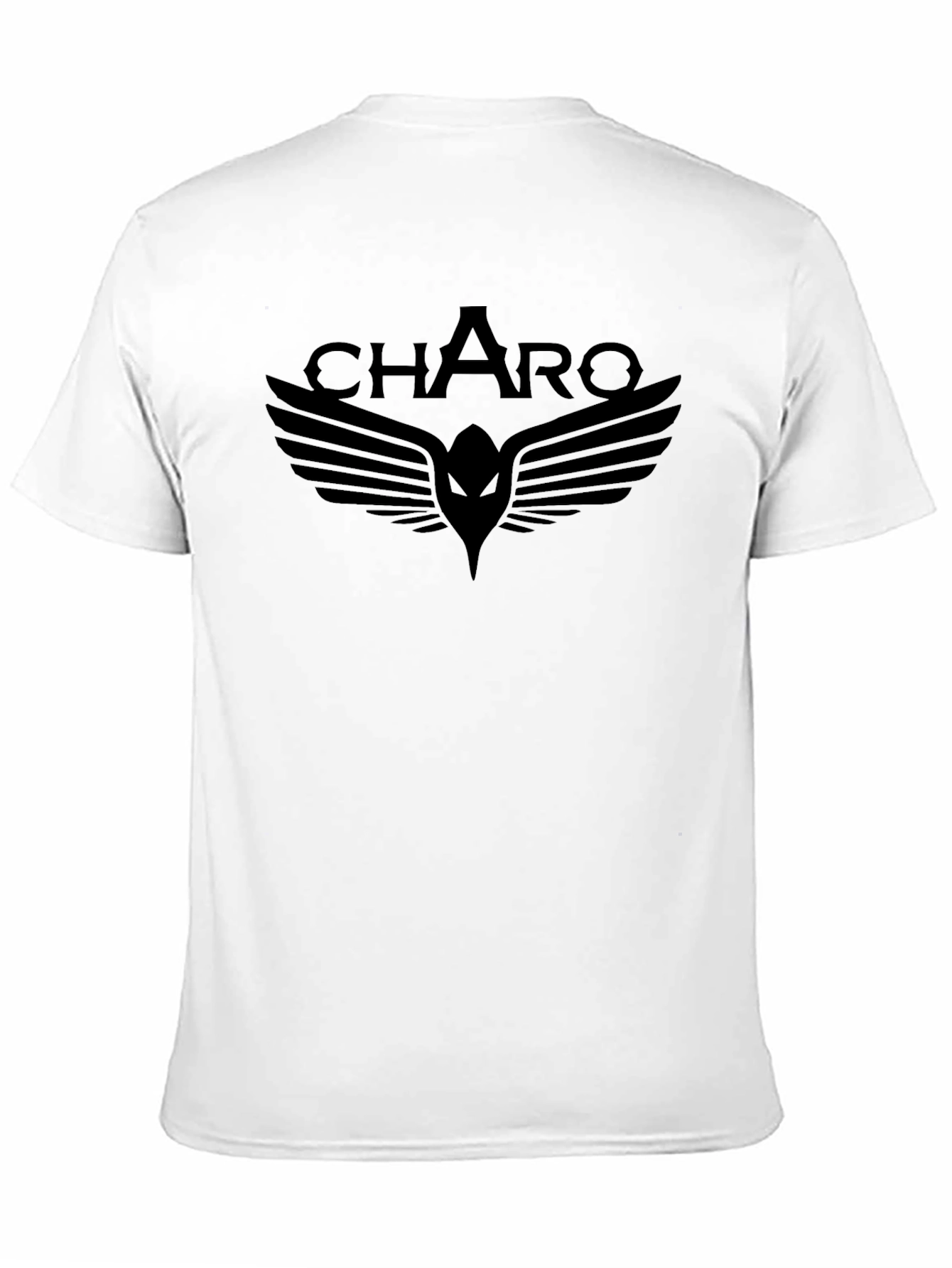 Charo Black Graphic Tee - Winged Design