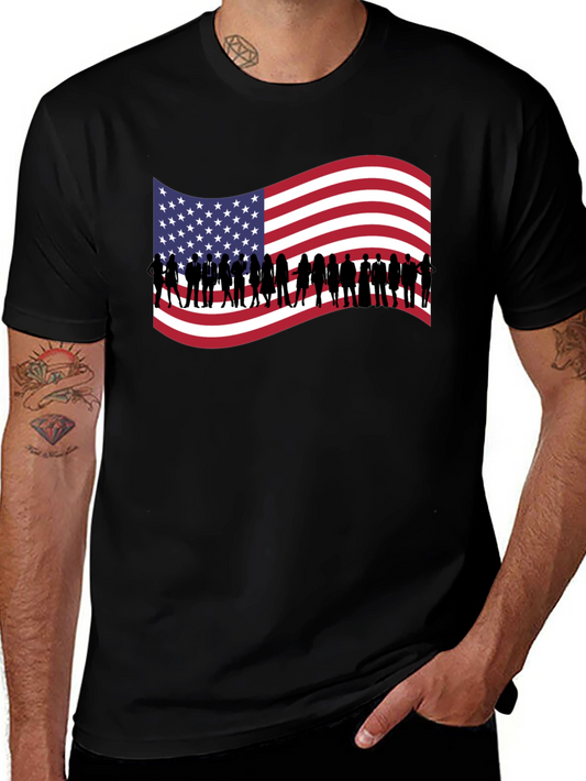 American Flag Silhouette T-Shirt
