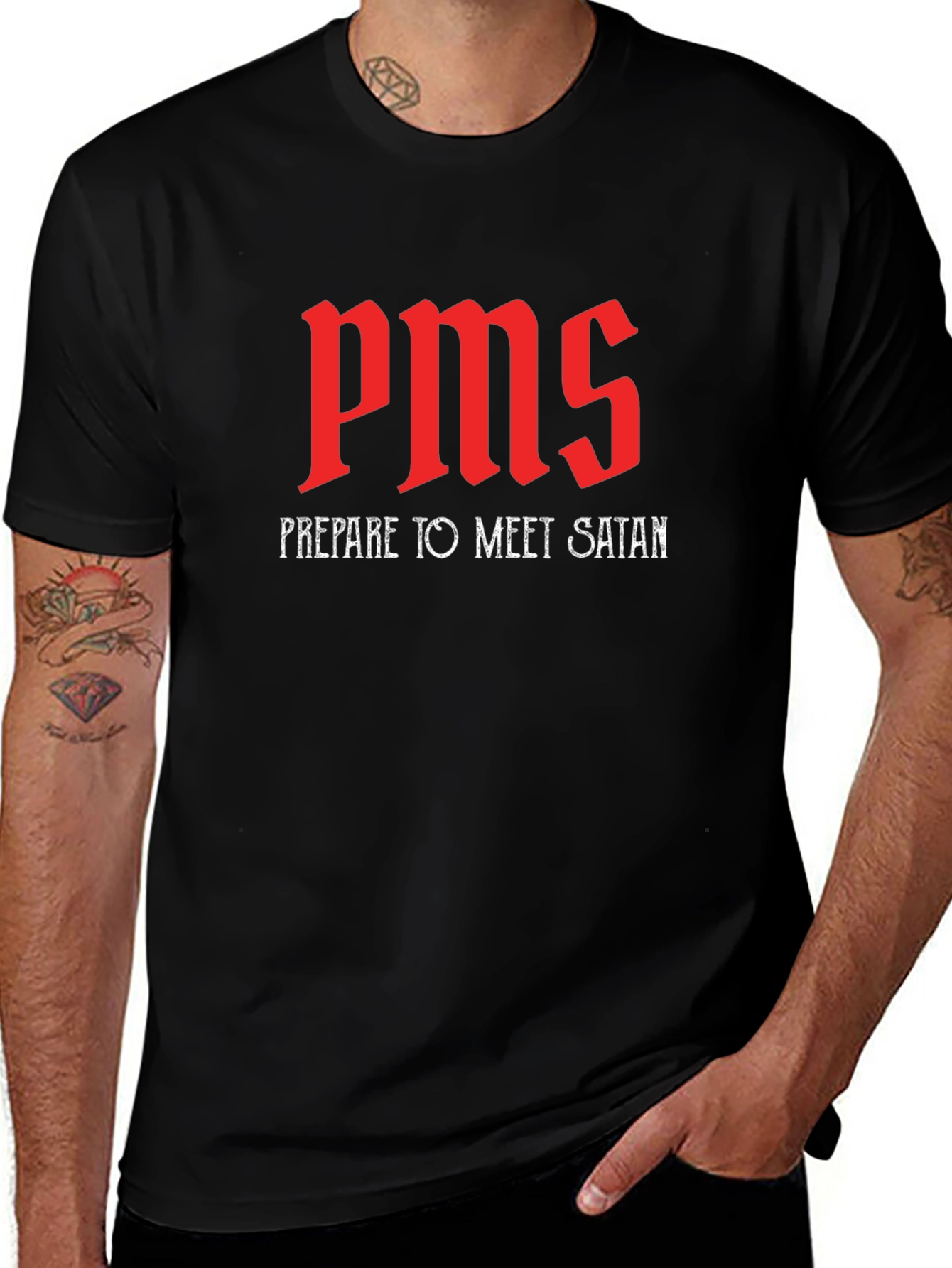 PMS Prepare to Meet Satan Black T-Shirt