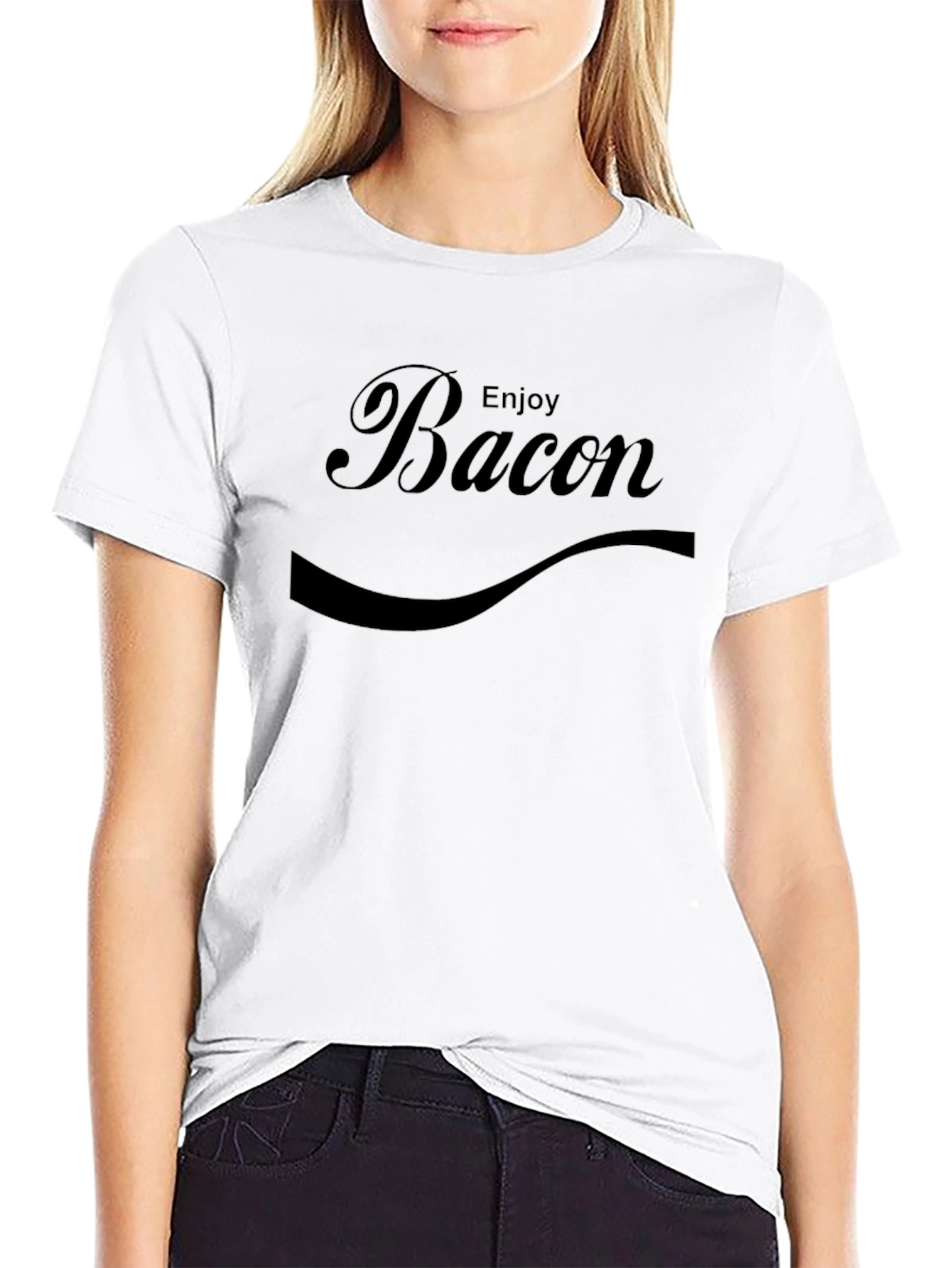 Enjoy Bacon Funny Novelty T-Shirt
