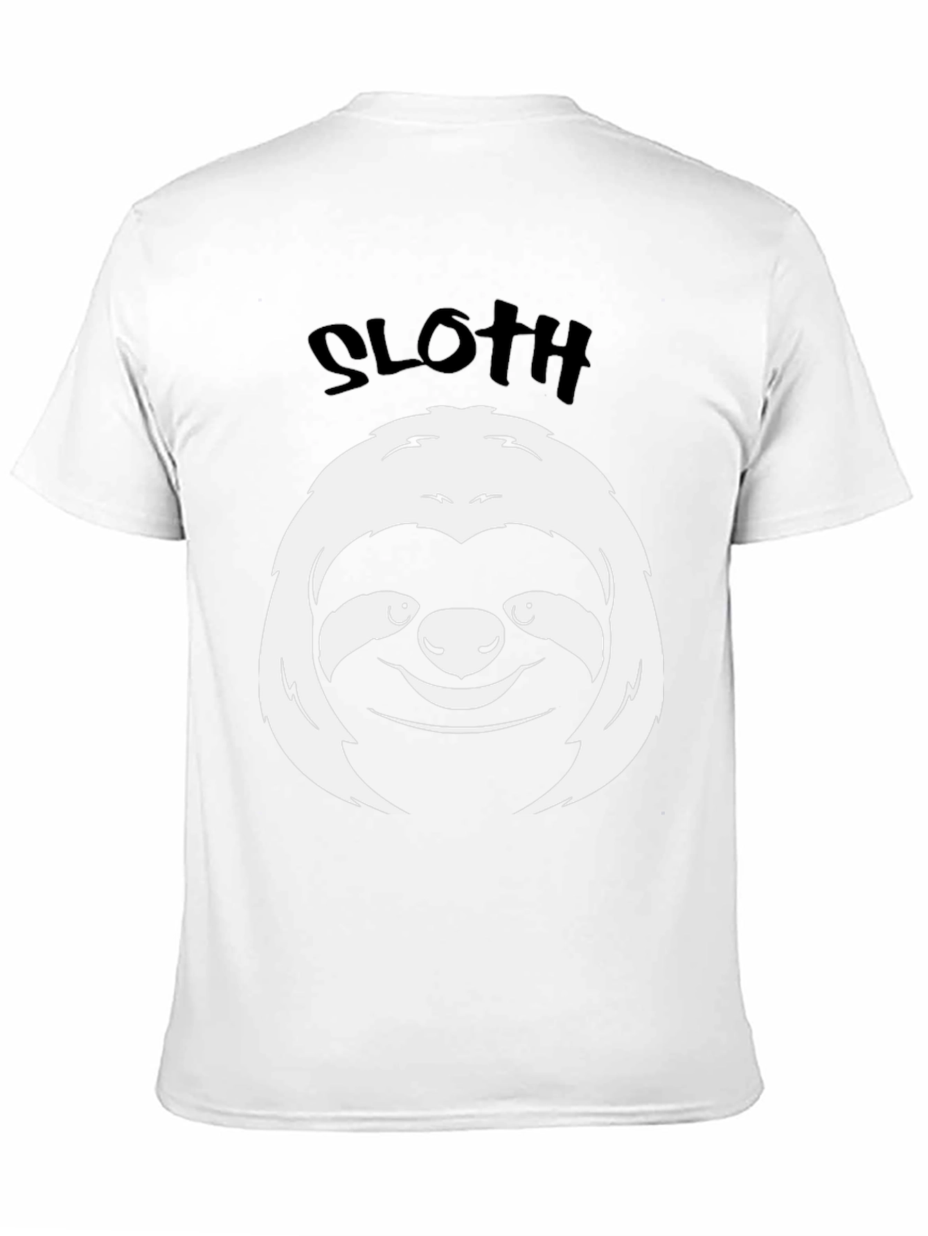 Sloth Graphic Tee - Black Cotton Comfort
